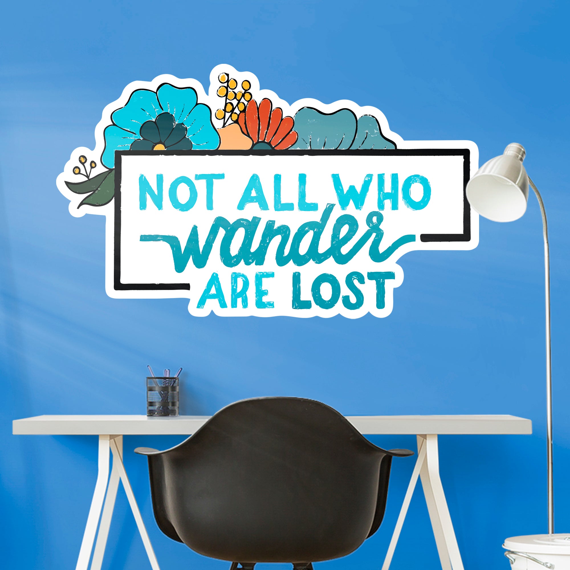 Not All Who Wander - Officially Licensed Big Moods Removable Wall Decal Giant Decal (30"W x 49.5"H) by Fathead | Vinyl