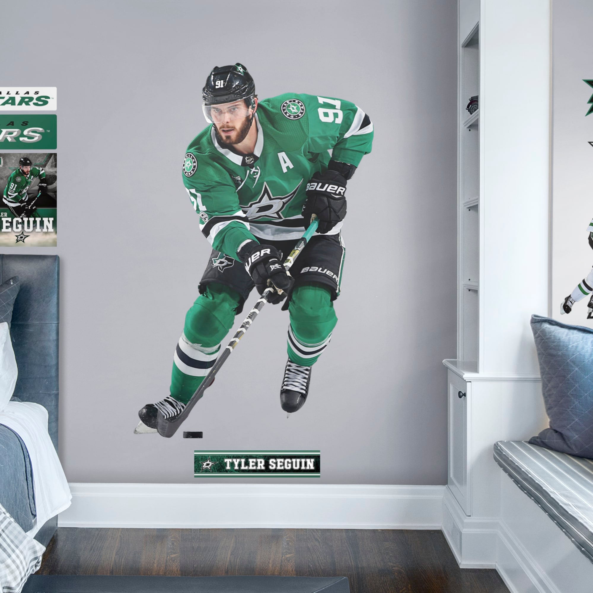 Tyler Seguin for Dallas Stars - Officially Licensed NHL Removable Wall Decal Life-Size Athlete + 9 Decals (47"W x 73"H) by Fathe