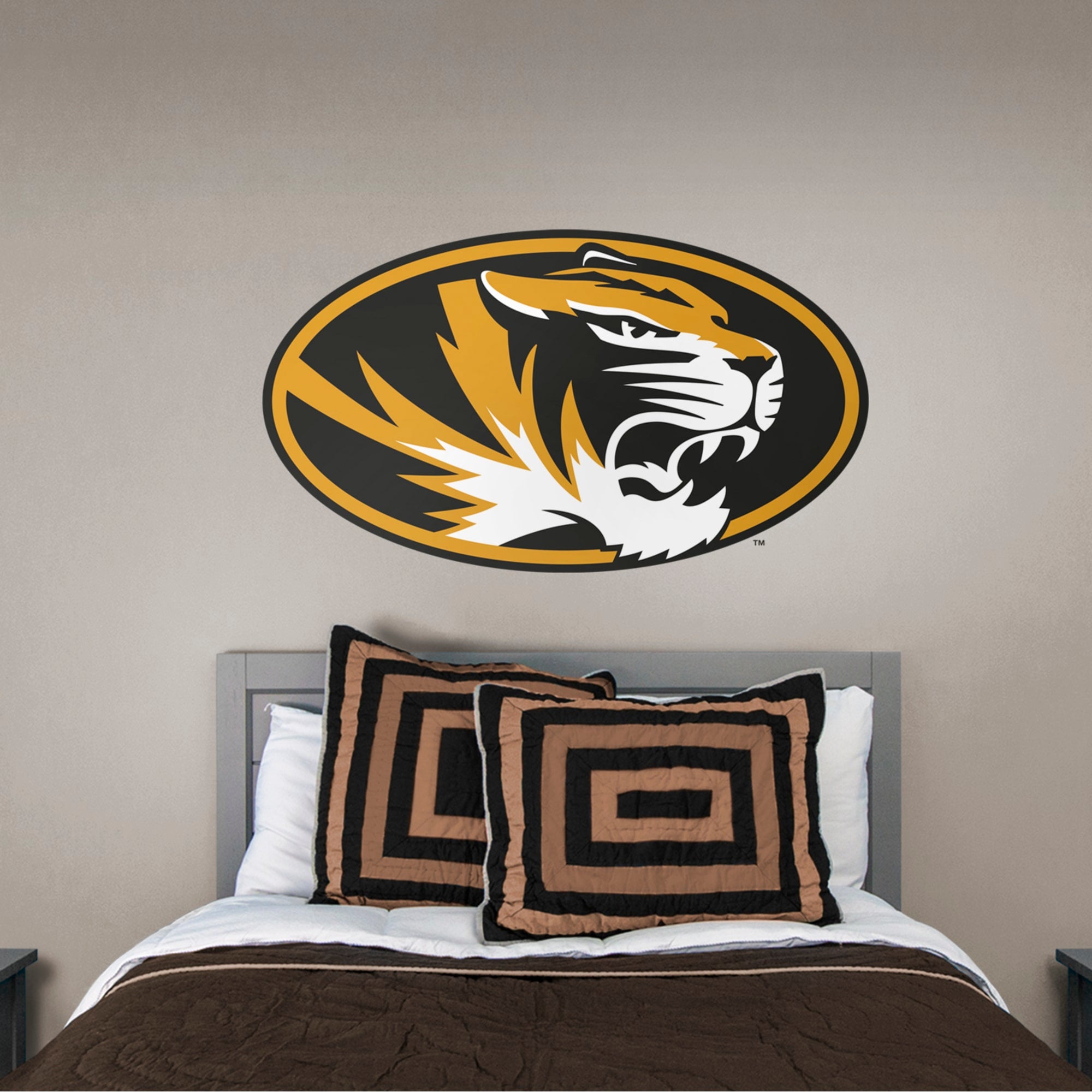 Missouri Tigers: Logo - Officially Licensed Removable Wall Decal 51.0"W x 29.0"H by Fathead | Vinyl