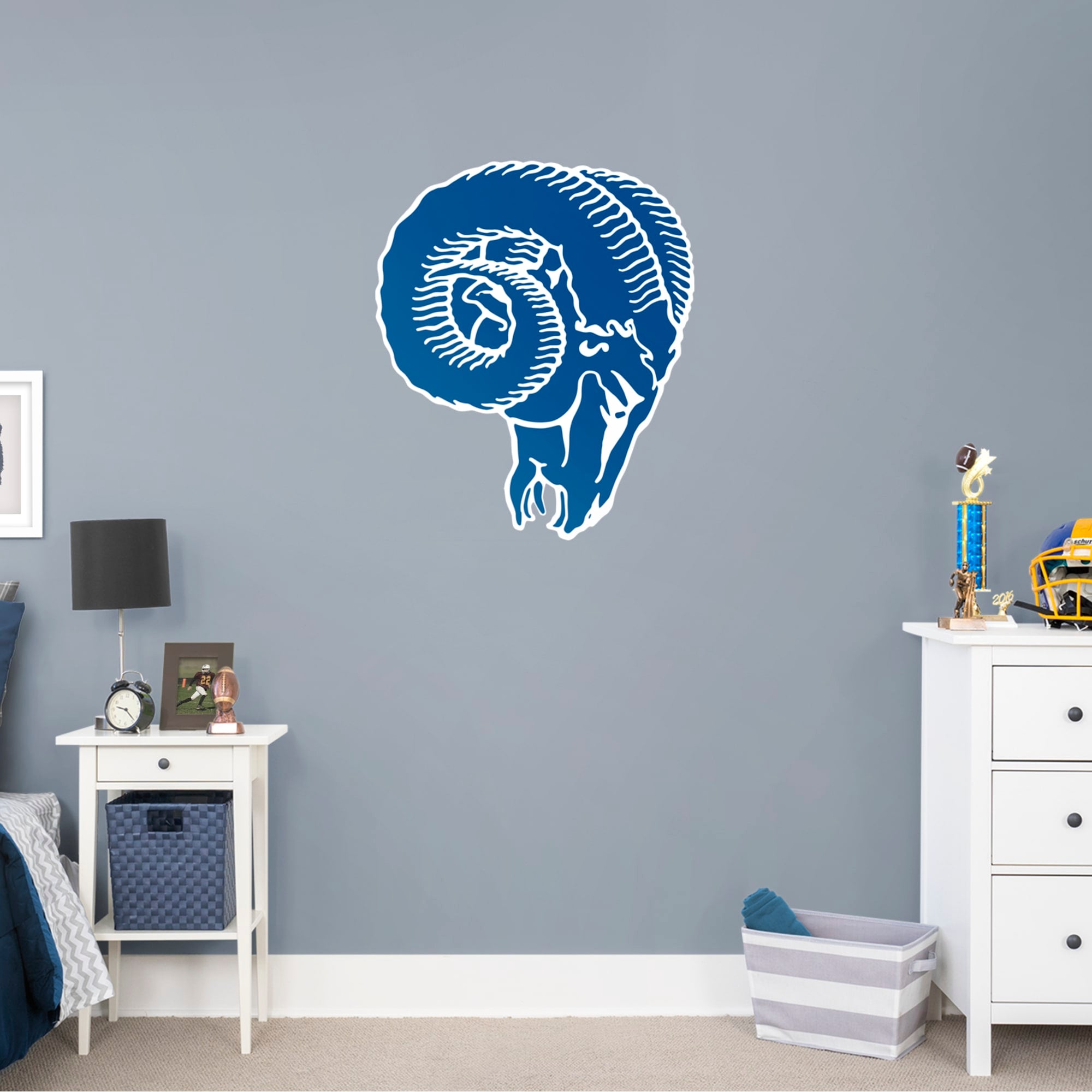 Los Angeles Rams: Classic Logo - Officially Licensed NFL Removable Wall Decal 37.0"W x 45.0"H by Fathead | Vinyl