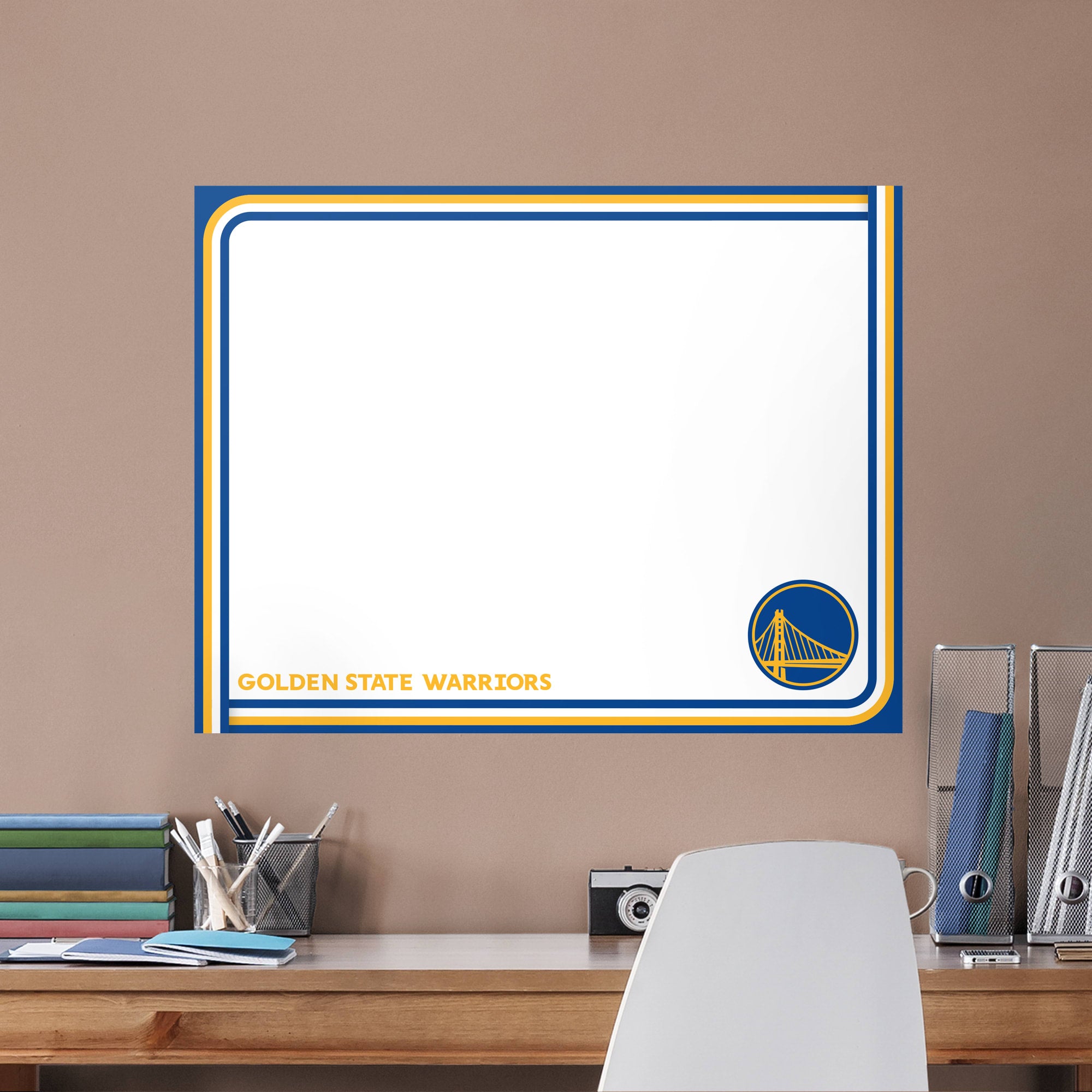 Golden State Warriors for Golden State Warriors: Dry Erase Whiteboard - Officially Licensed NBA Removable Wall Decal XL by Fathe