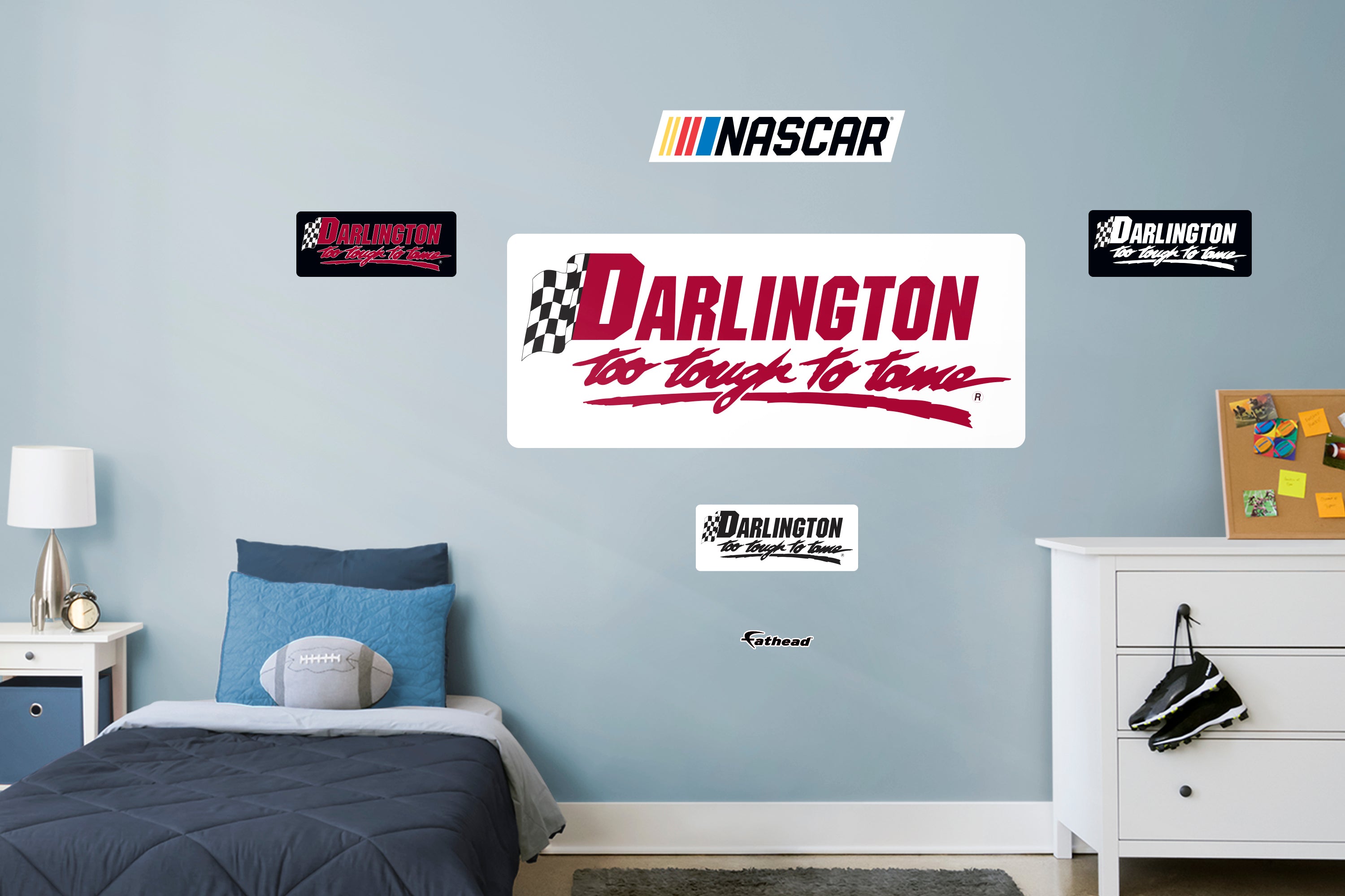 Darlington Raceway 2021 Logo - Officially Licensed NASCAR Removable Wall Decal Giant Logo + 4 Decals (51"W x35"H) by Fathead | V