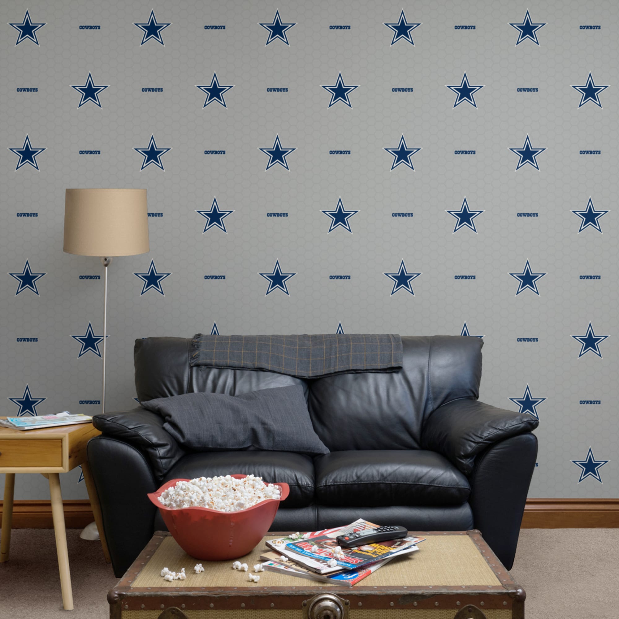 Dallas Cowboys: Logo Pattern - Officially Licensed NFL Removable Wallpaper 12" x 12" Sample by Fathead