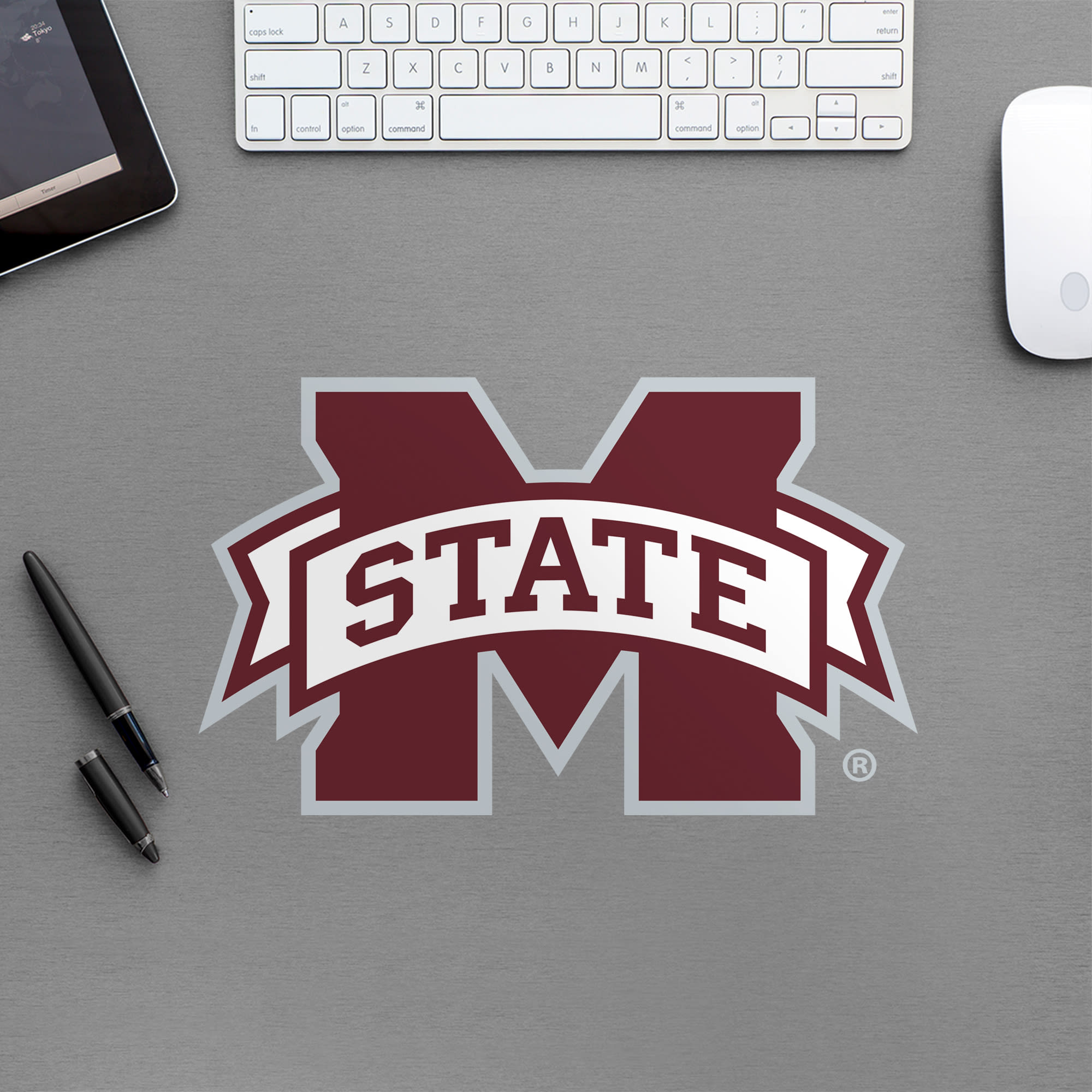 Mississippi State Bulldogs: Logo - Officially Licensed Removable Wall Decal Large by Fathead | Vinyl