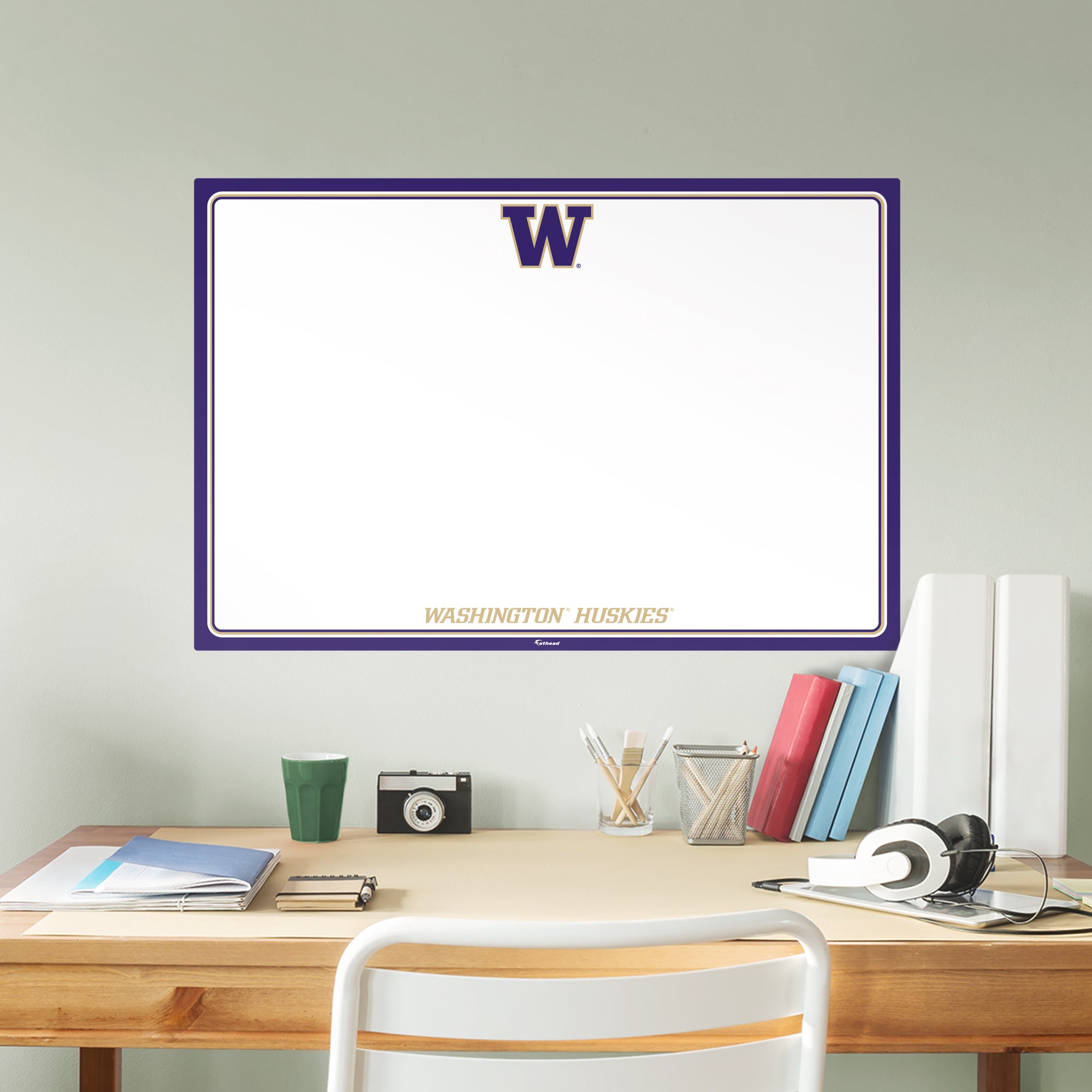Washington Huskies: Dry Erase Whiteboard - X-Large Officially Licensed NCAA Removable Wall Decal XL by Fathead | Vinyl