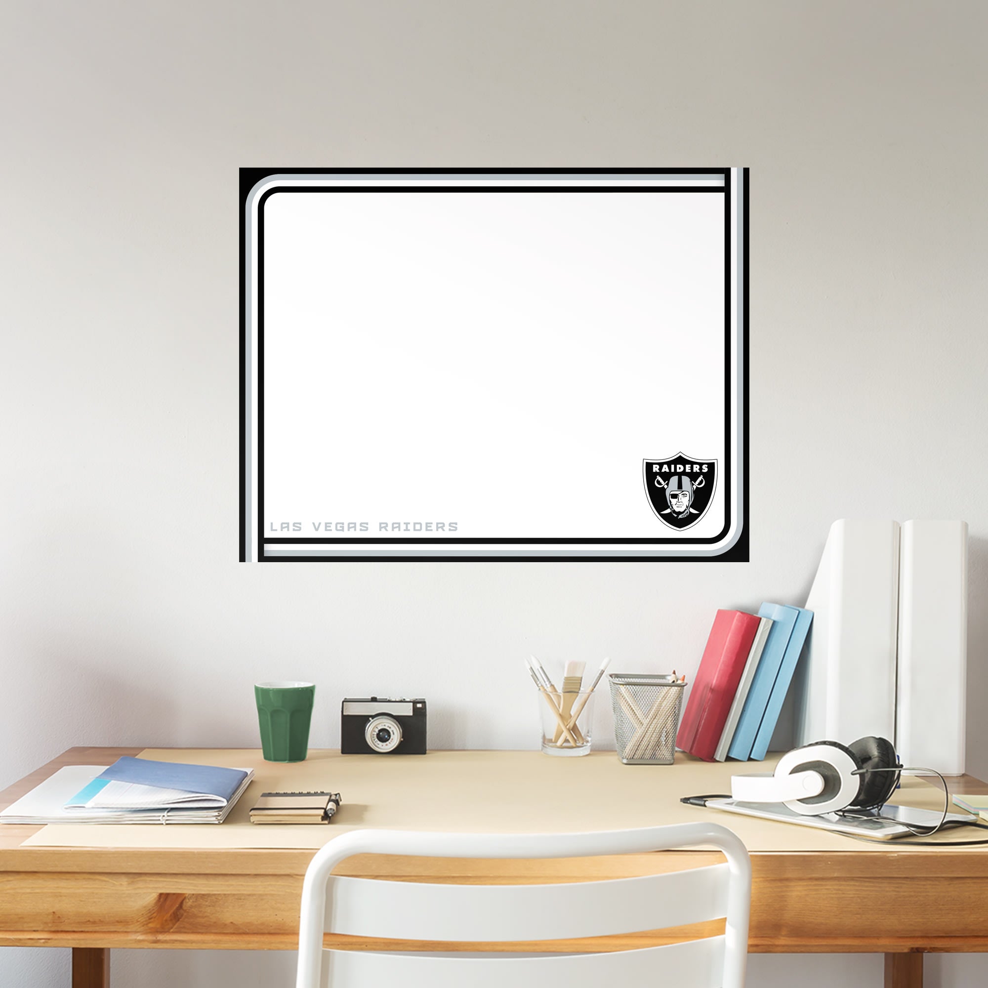 Las Vegas Raiders: Dry Erase Whiteboard - Officially Licensed NFL Removable Wall Decal XL by Fathead | Vinyl