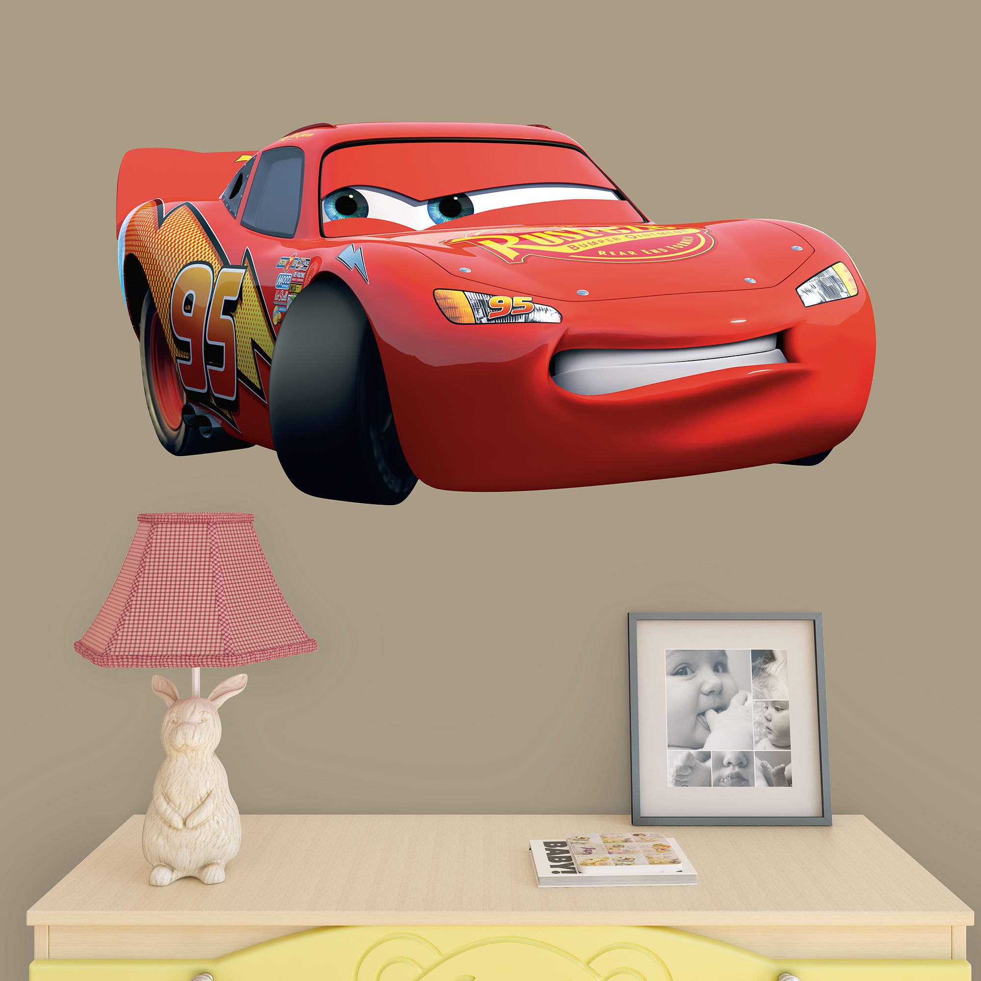 Lightning McQueen: Cars 3 - Officially Licensed Disney Removable Wall Decal 39.0"W x 20.0"H by Fathead | Vinyl