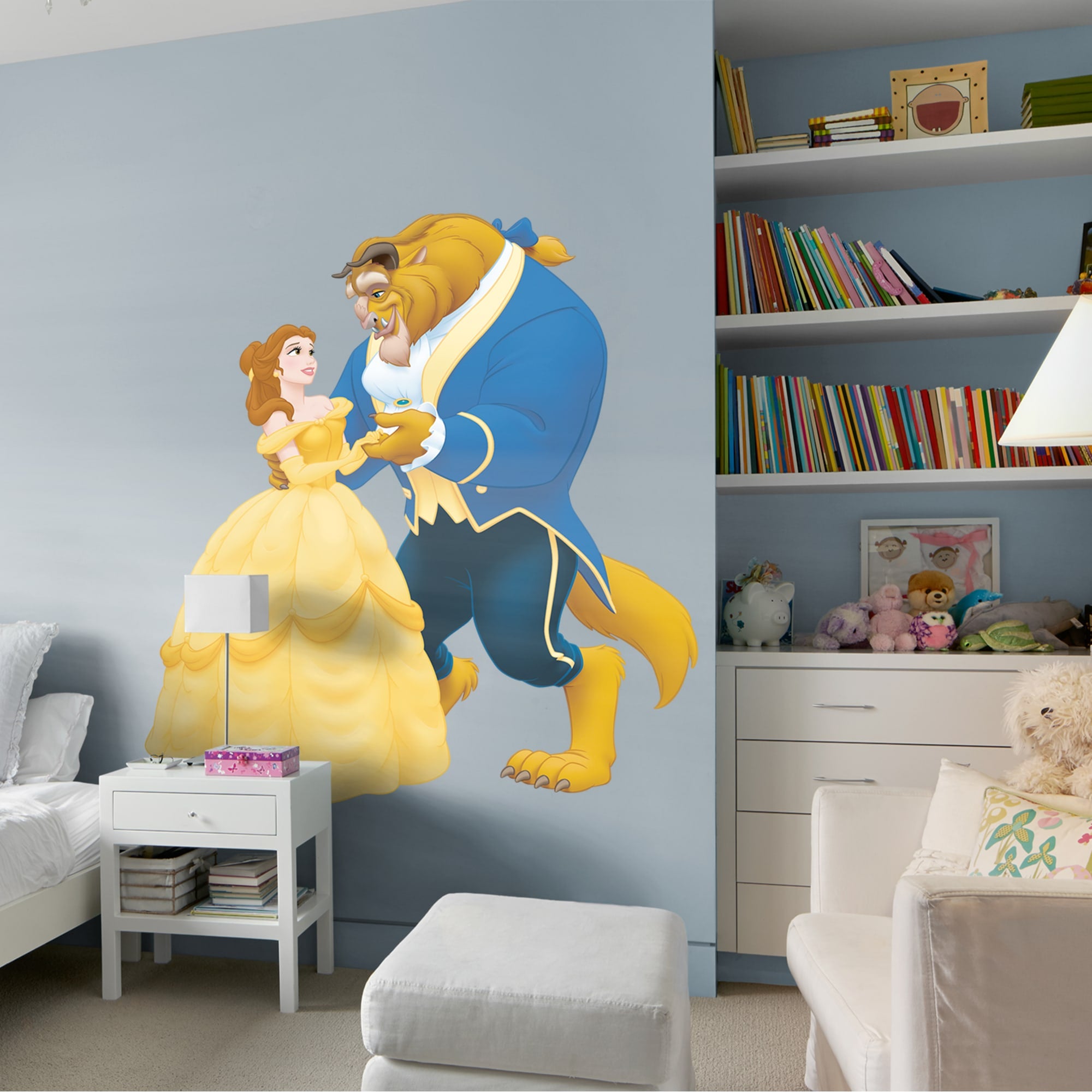 Beauty and the Beast: Belle & Beast Dancing - Officially Licensed Disney Removable Wall Decal 53.0"W x 64.0"H by Fathead | Vinyl