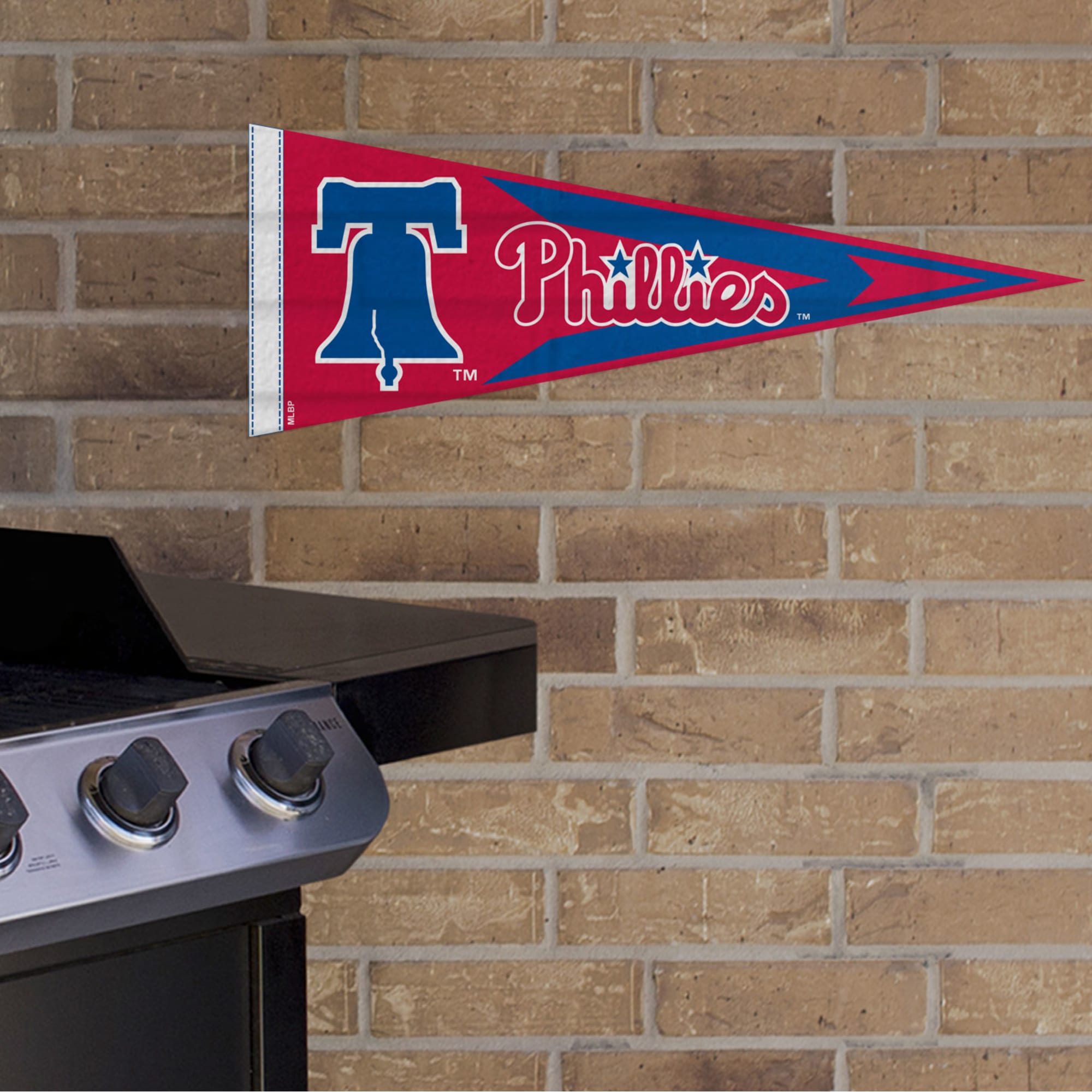 Philadelphia Phillies: Pennant - Officially Licensed MLB Outdoor Graphic 24.0"W x 9.0"H by Fathead | Wood/Aluminum