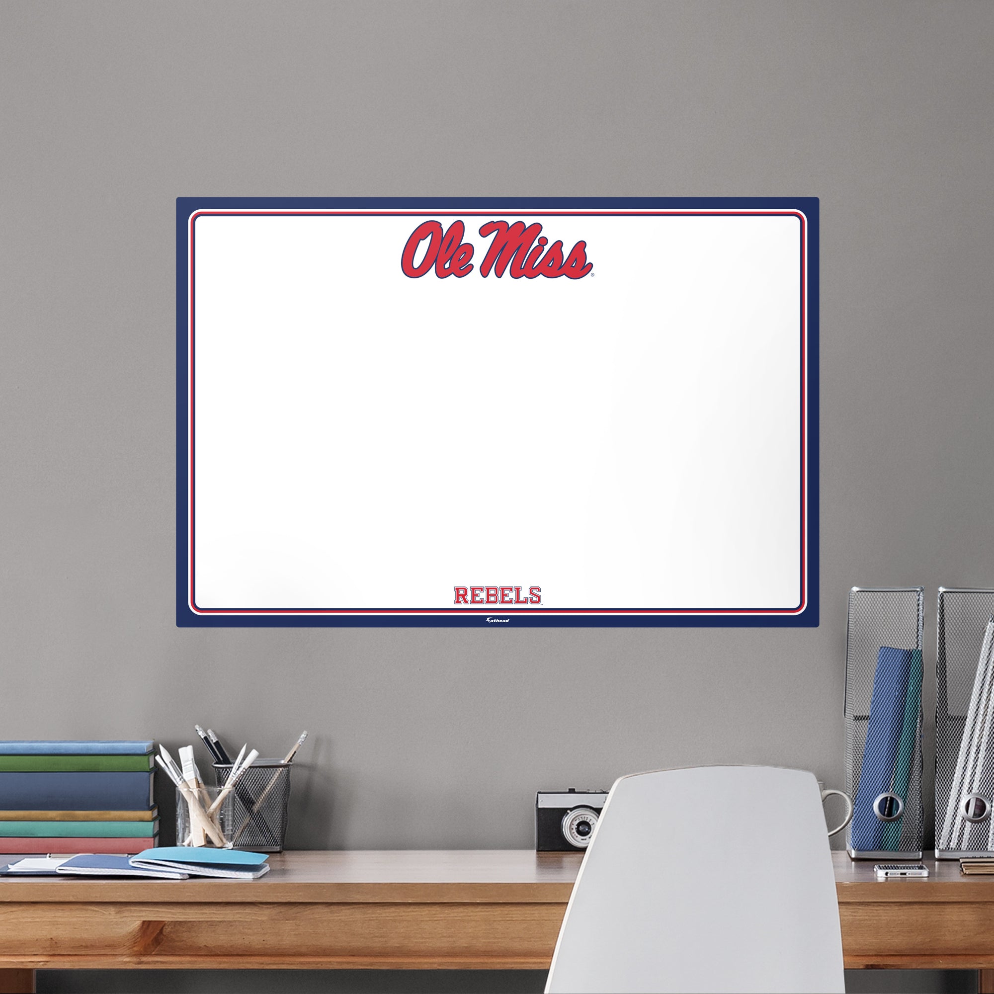 Ole Miss Rebels: Dry Erase Whiteboard - X-Large Officially Licensed NCAA Removable Wall Decal XL by Fathead | Vinyl