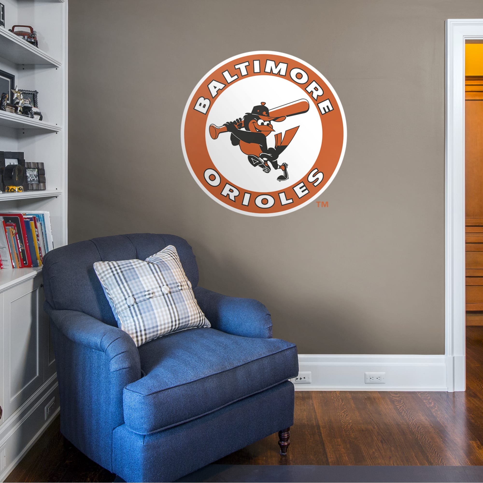 Baltimore Orioles: Classic Logo - Officially Licensed MLB Removable Wall Decal 39.0"W x 39.0"H by Fathead | Vinyl