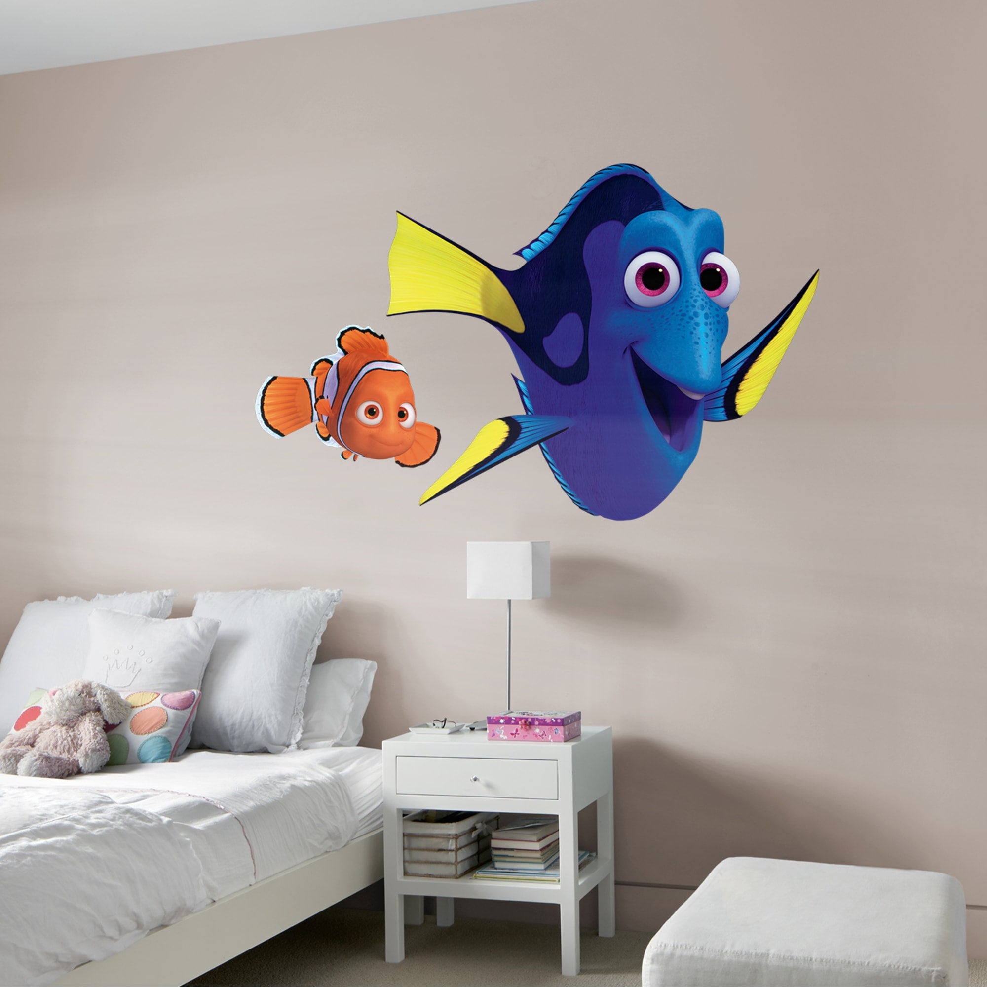 Finding Dory: Nemo and Dory - Officially Licensed Disney/PIXAR Removable Wall Graphic 52.0"W x 39.5"H by Fathead | Vinyl