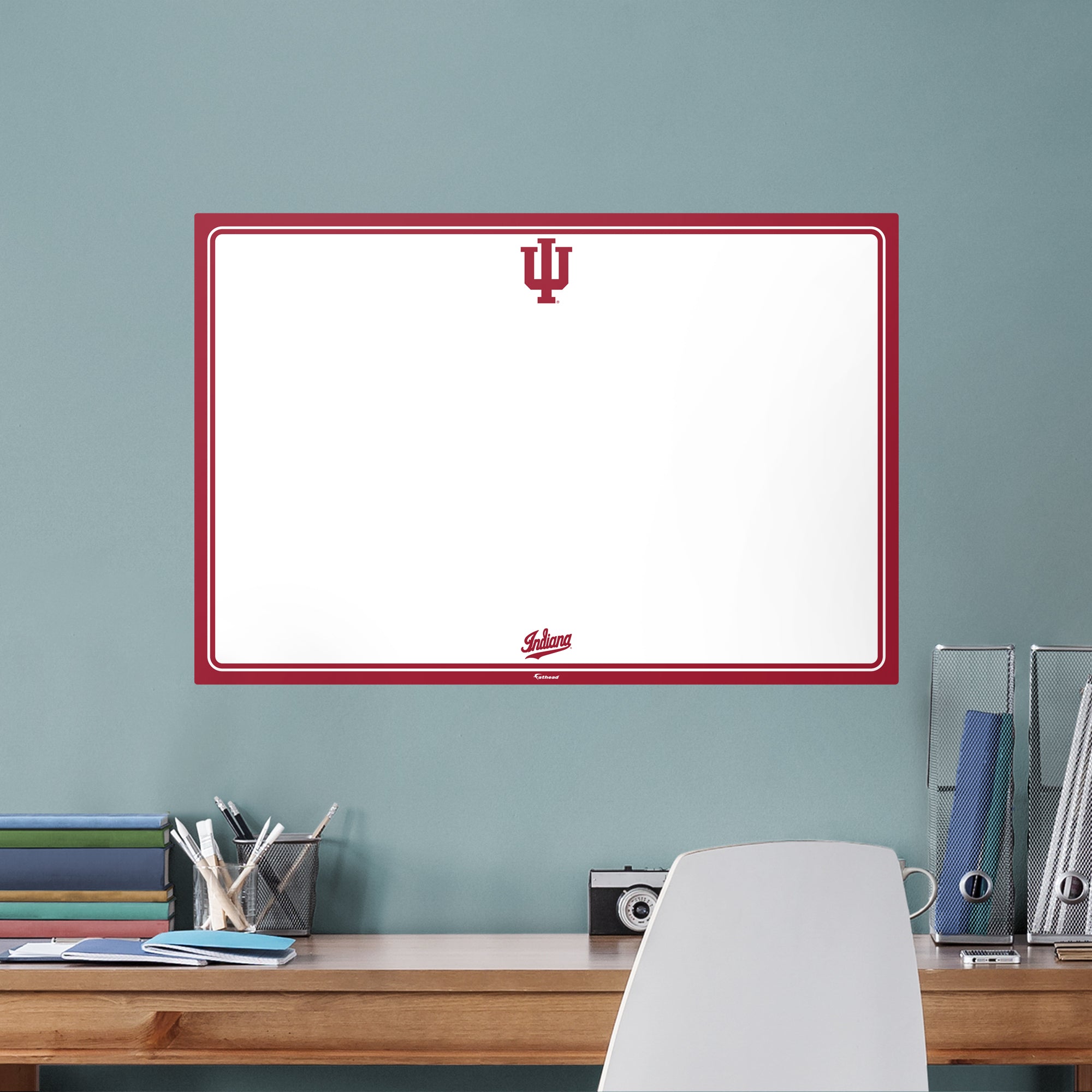 Indiana Hoosiers: Dry Erase Whiteboard - X-Large Officially Licensed NCAA Removable Wall Decal XL by Fathead | Vinyl