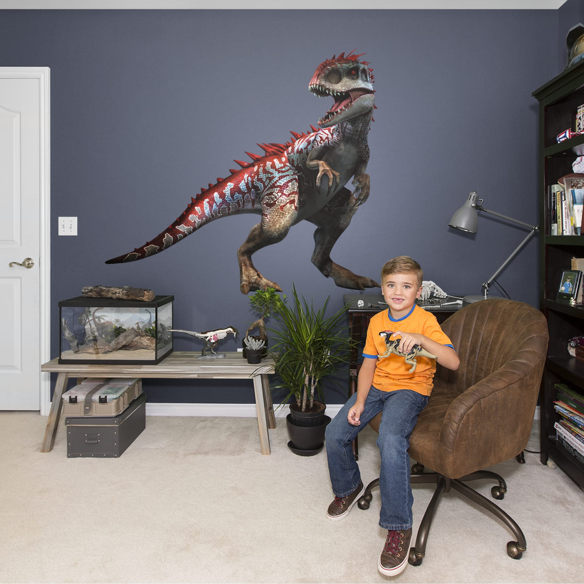 Indominus Rex Hybrid: Jurassic World - Officially Licensed Removable Wall Decal 64.0"W x 58.0"H by Fathead | Vinyl