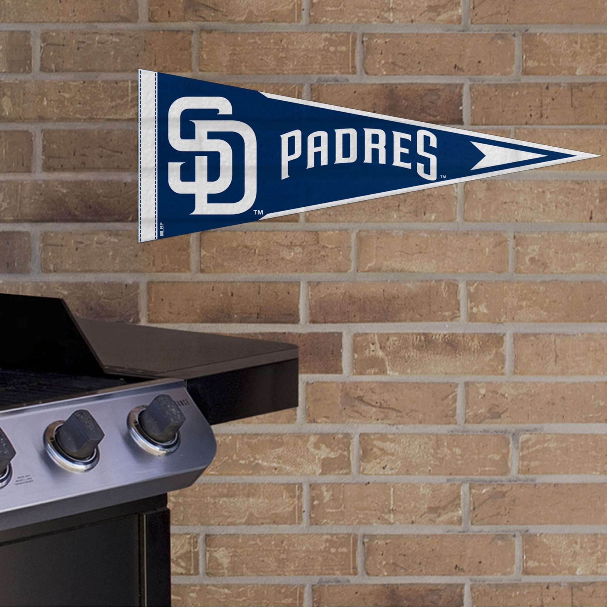 San Diego Padres: Pennant - Officially Licensed MLB Outdoor Graphic 24.0"W x 9.0"H by Fathead | Wood/Aluminum