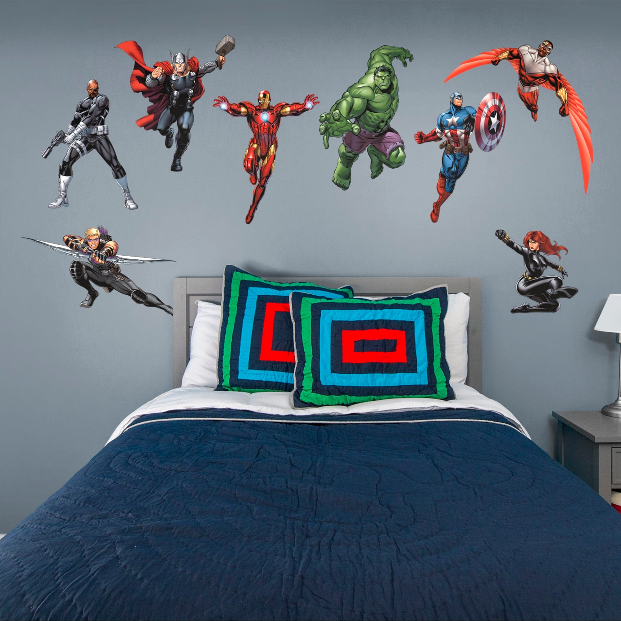 Marvels Avengers Assemble: Collection - Officially Licensed Removable Wall Decal 79.0"W x 52.0"H by Fathead | Vinyl