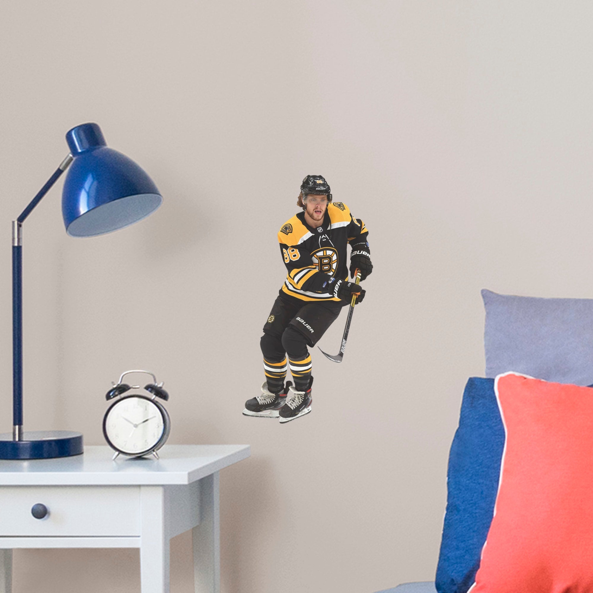 David Pastrnak for Boston Bruins - Officially Licensed NHL Removable Wall Decal Large by Fathead | Vinyl