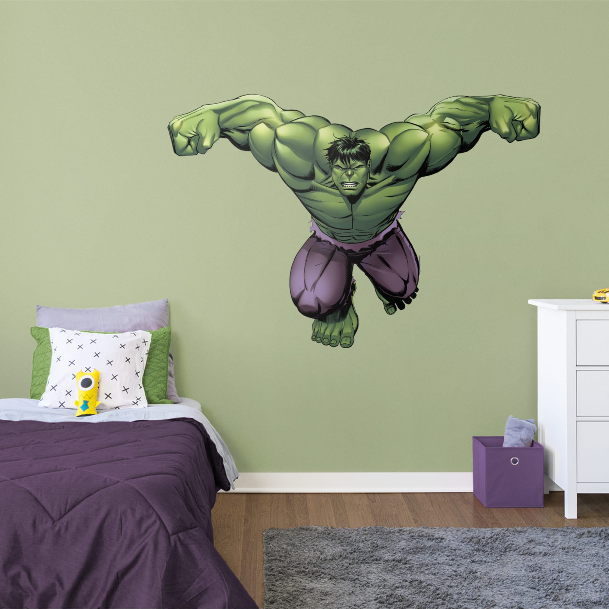 Hulk: Avengers Assemble - Officially Licensed Removable Wall Decal 75.0"W x 50.0"H by Fathead | Vinyl