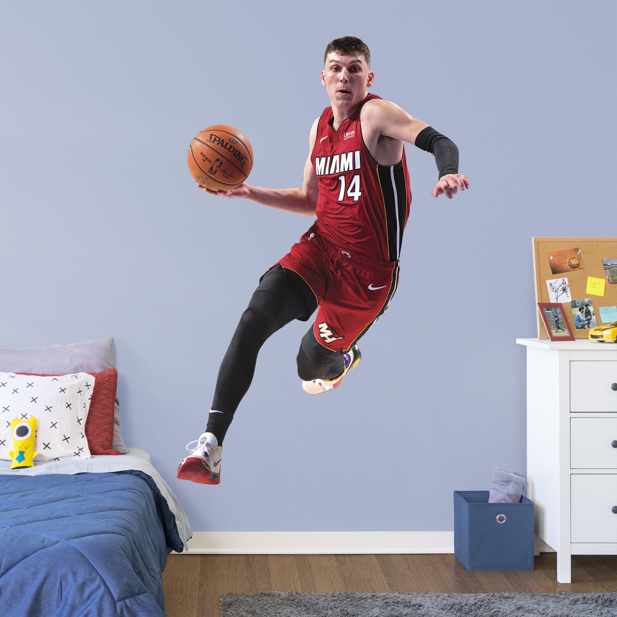Tyler Herro for Miami Heat - Officially Licensed NBA Removable Wall Decal Life-Size Athlete + 2 Decals (51"W x 78"H) by Fathead
