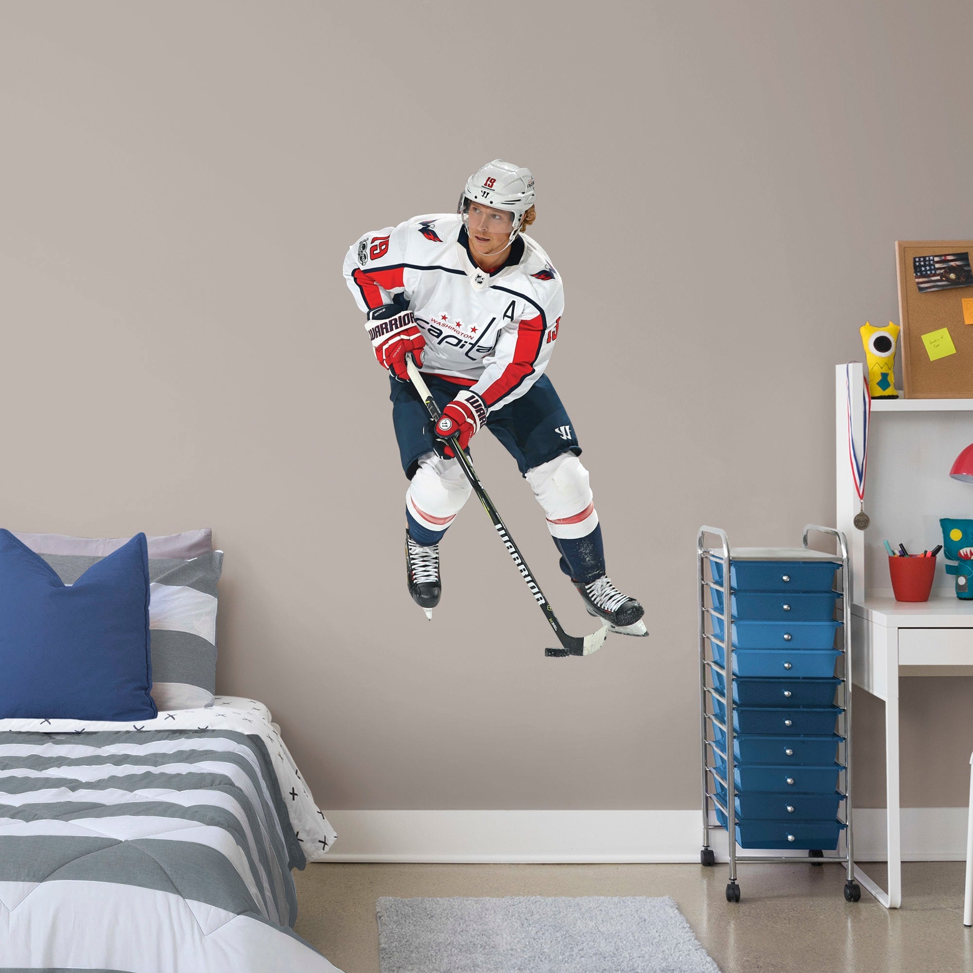 Nicklas Backstrom for Washington Capitals - Officially Licensed NHL Removable Wall Decal Giant Athlete + 2 Decals (32"W x 51"H)