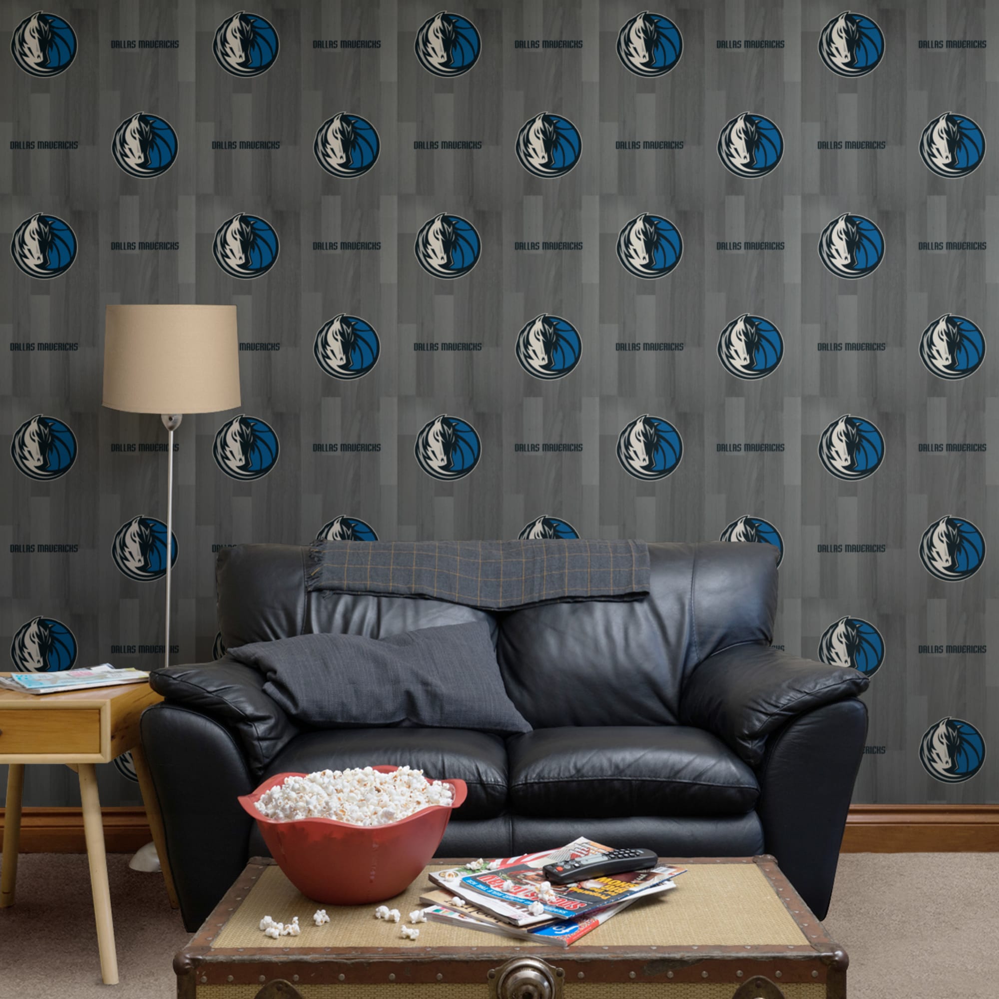 Dallas Mavericks: Hardwood Pattern - Officially Licensed Removable Wallpaper 12" x 12" Sample by Fathead