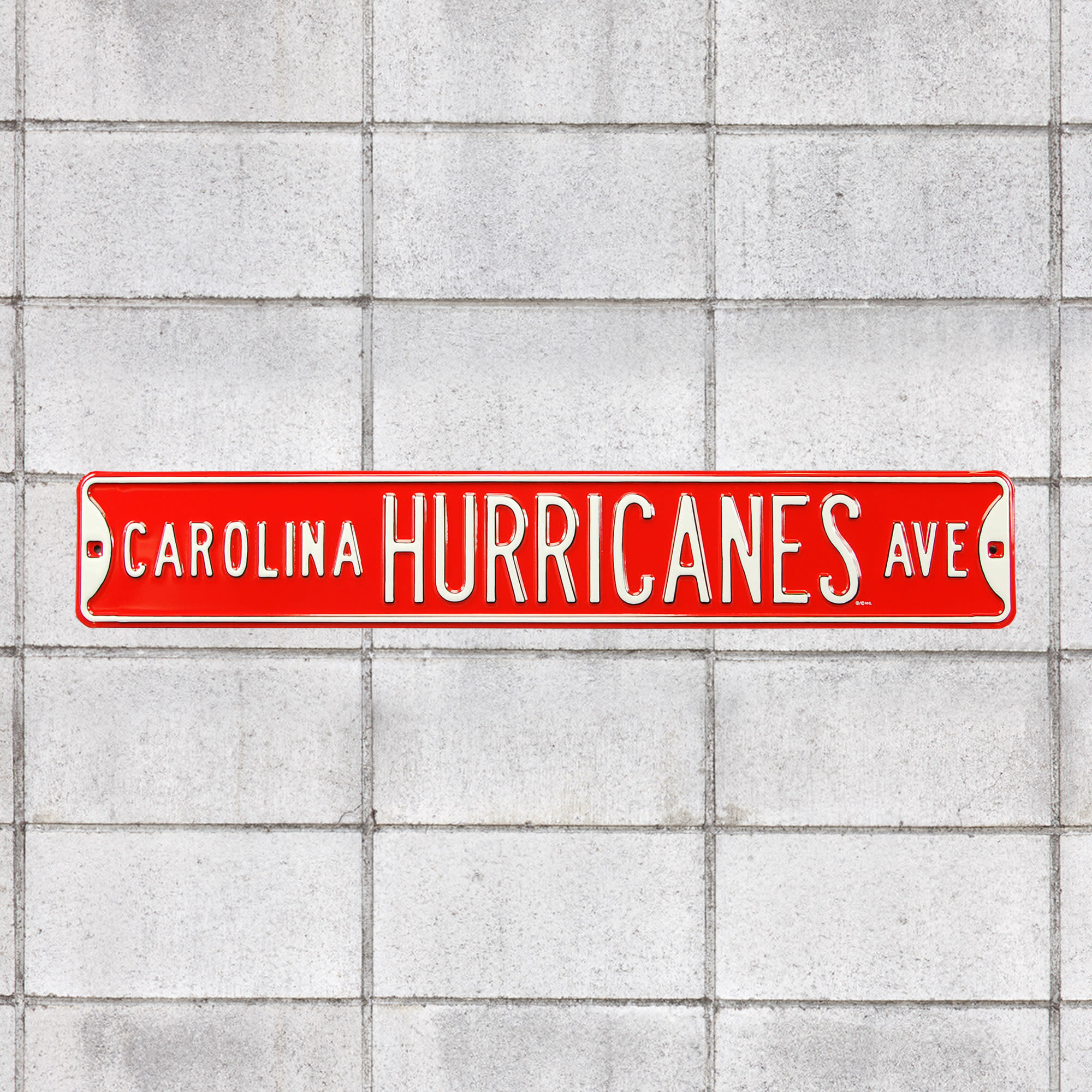 Carolina Hurricanes: Carolina Hurricanes Avenue - Officially Licensed NHL Metal Street Sign 36.0"W x 6.0"H by Fathead | 100% Ste