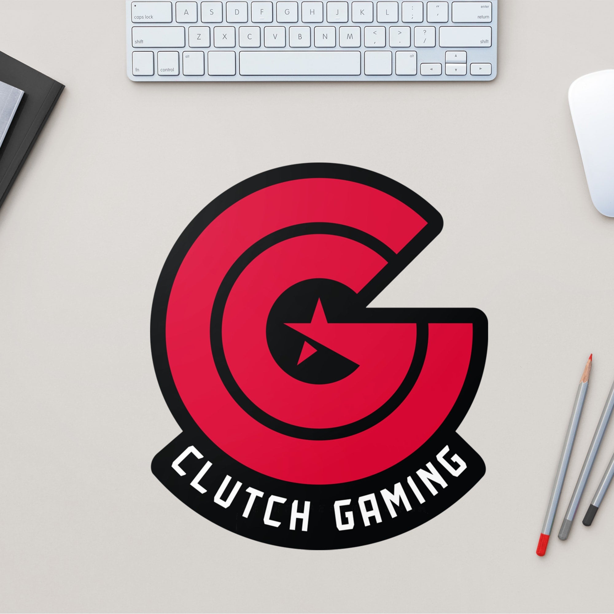 Clutch Gaming: Wordmark Logo - Officially Licensed Removable Wall Decal 10.0"W x 11.0"H by Fathead | Vinyl