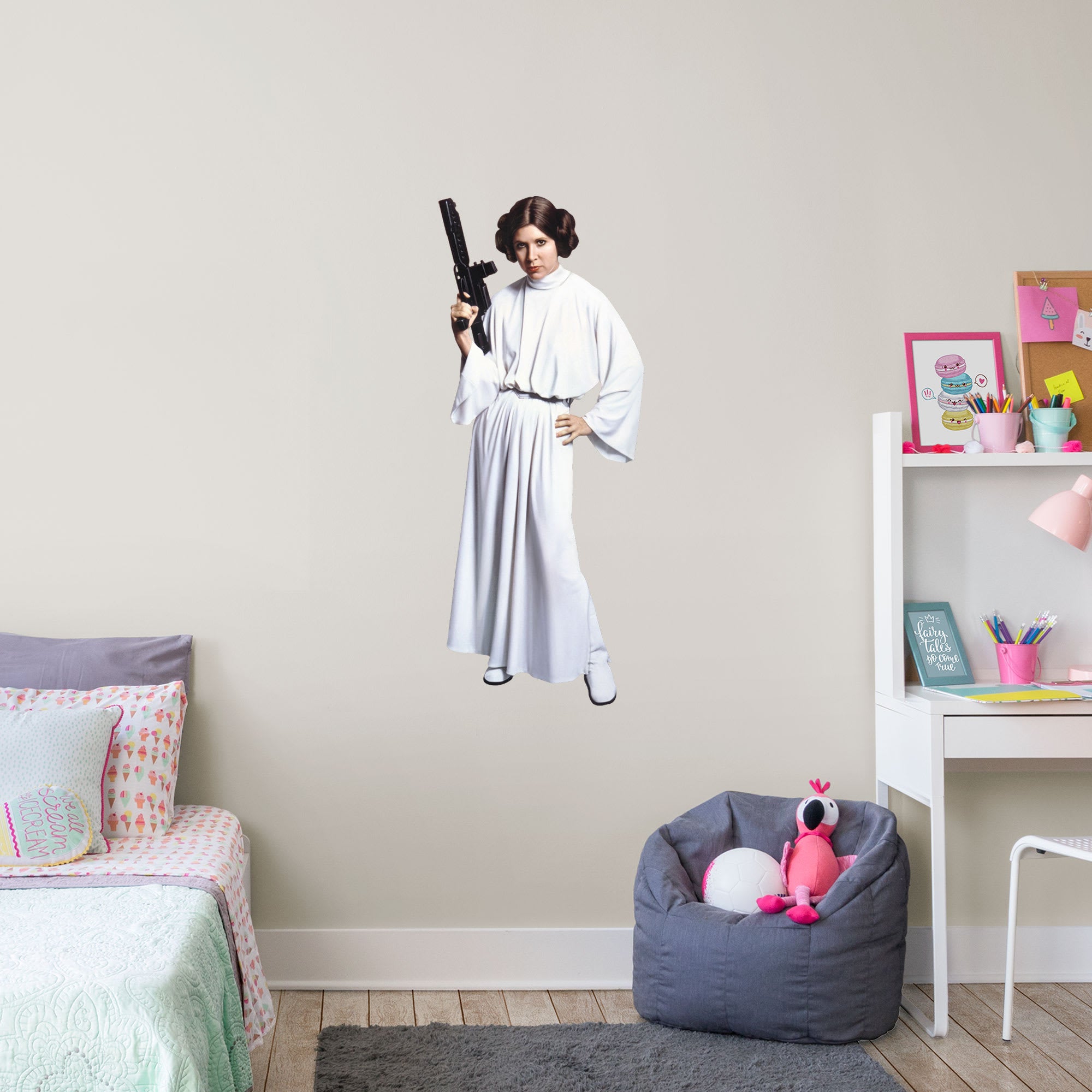 Princess Leia - Officially Licensed Removable Wall Decal Giant Character + 2 Decals (20.5"W x 51"H) by Fathead | Vinyl