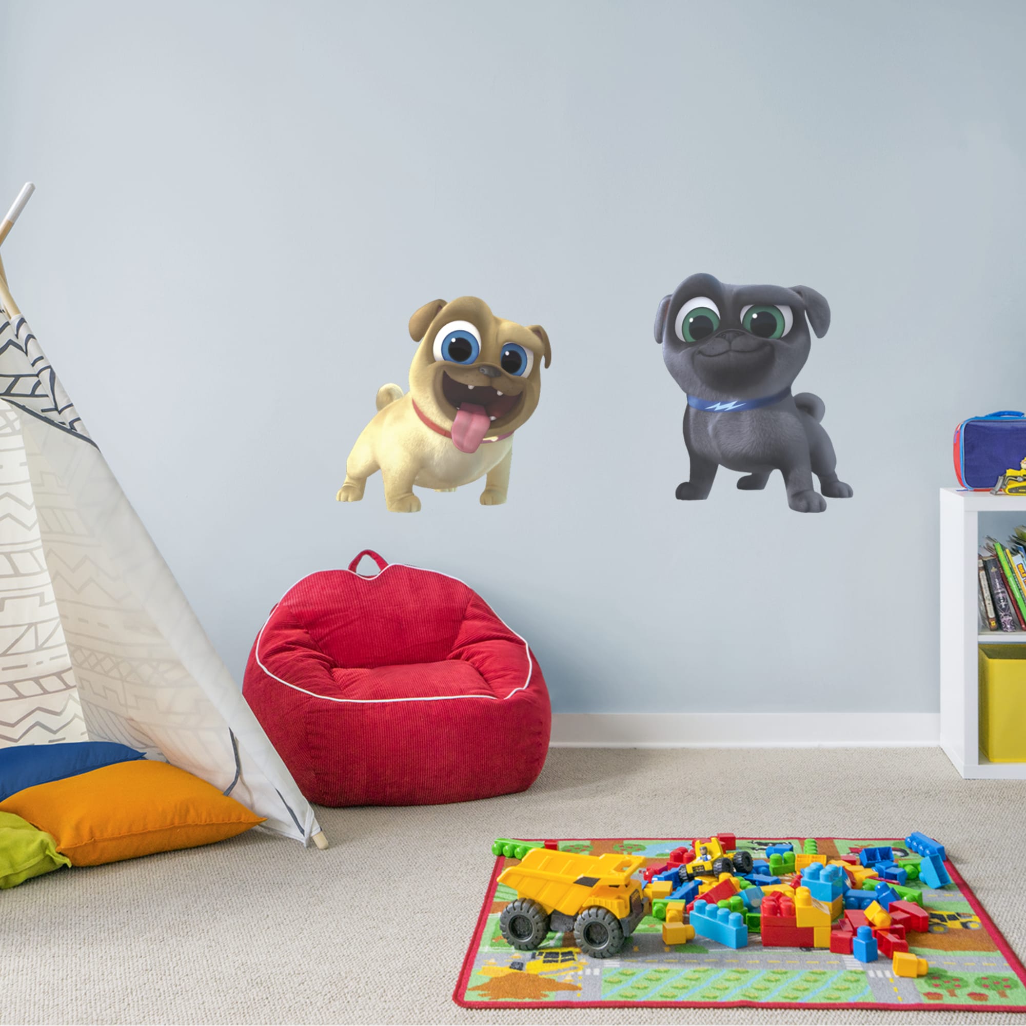 Puppy Dog Pals: Rolly & Bingo - Officially Licensed Disney Removable Wall Decal 25.0"W x 25.0"H by Fathead | Vinyl