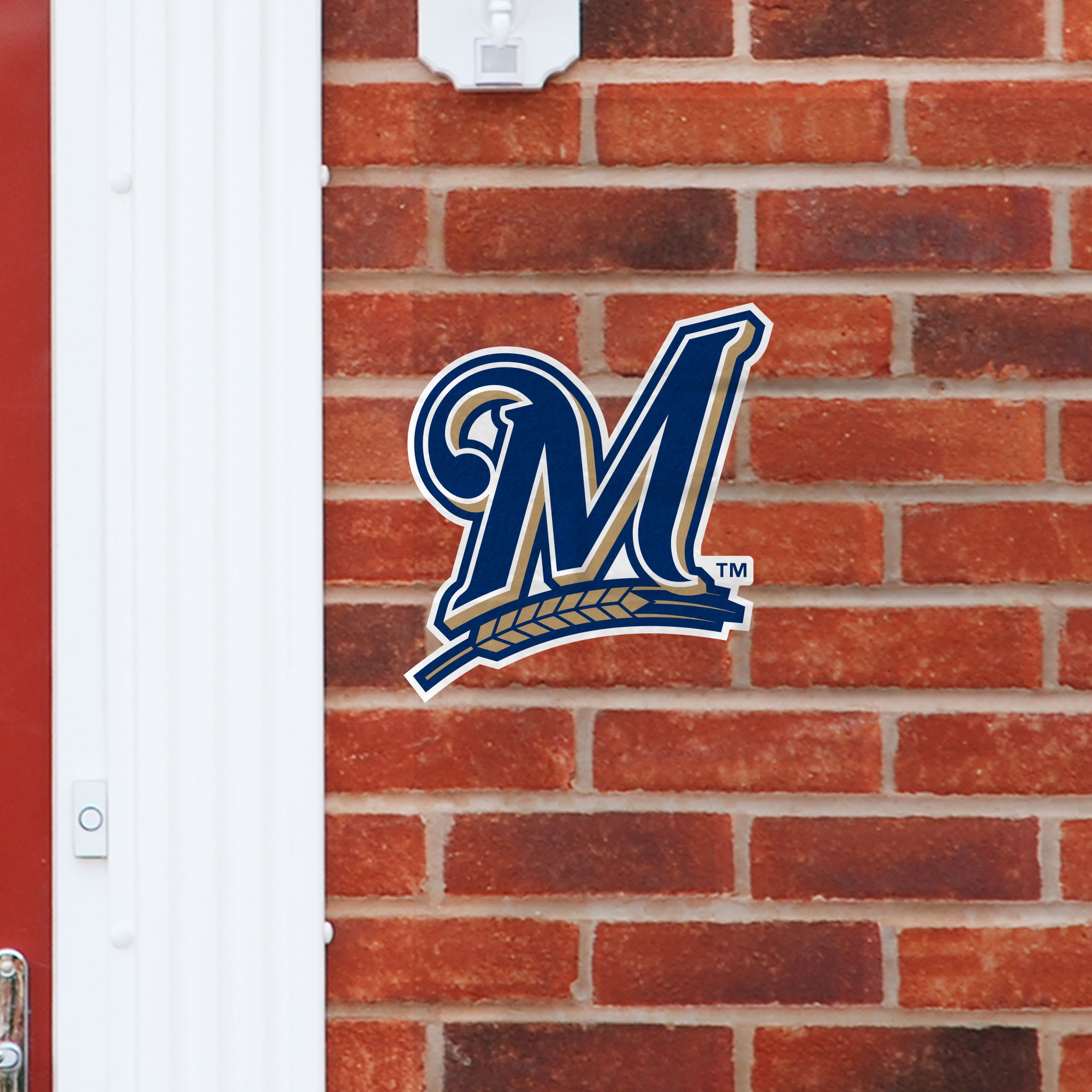 Milwaukee Brewers: Logo - Officially Licensed MLB Outdoor Graphic Large by Fathead | Wood/Aluminum