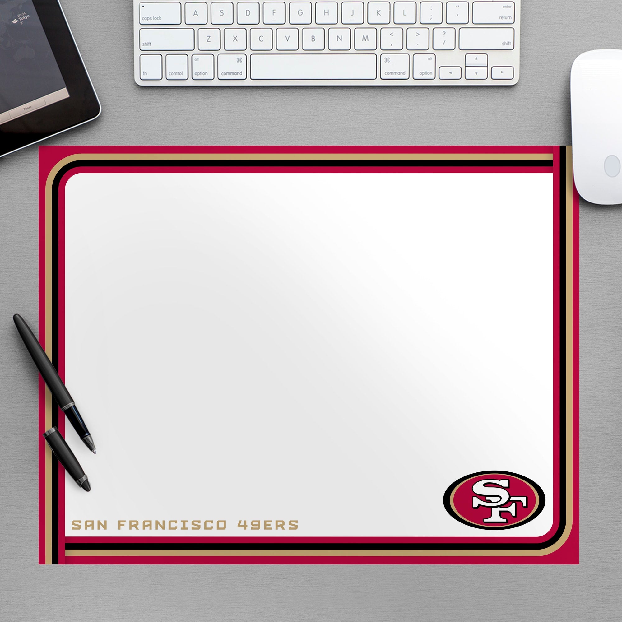 San Francisco 49ers: Dry Erase Whiteboard - Officially Licensed NFL Removable Wall Decal Large by Fathead | Vinyl