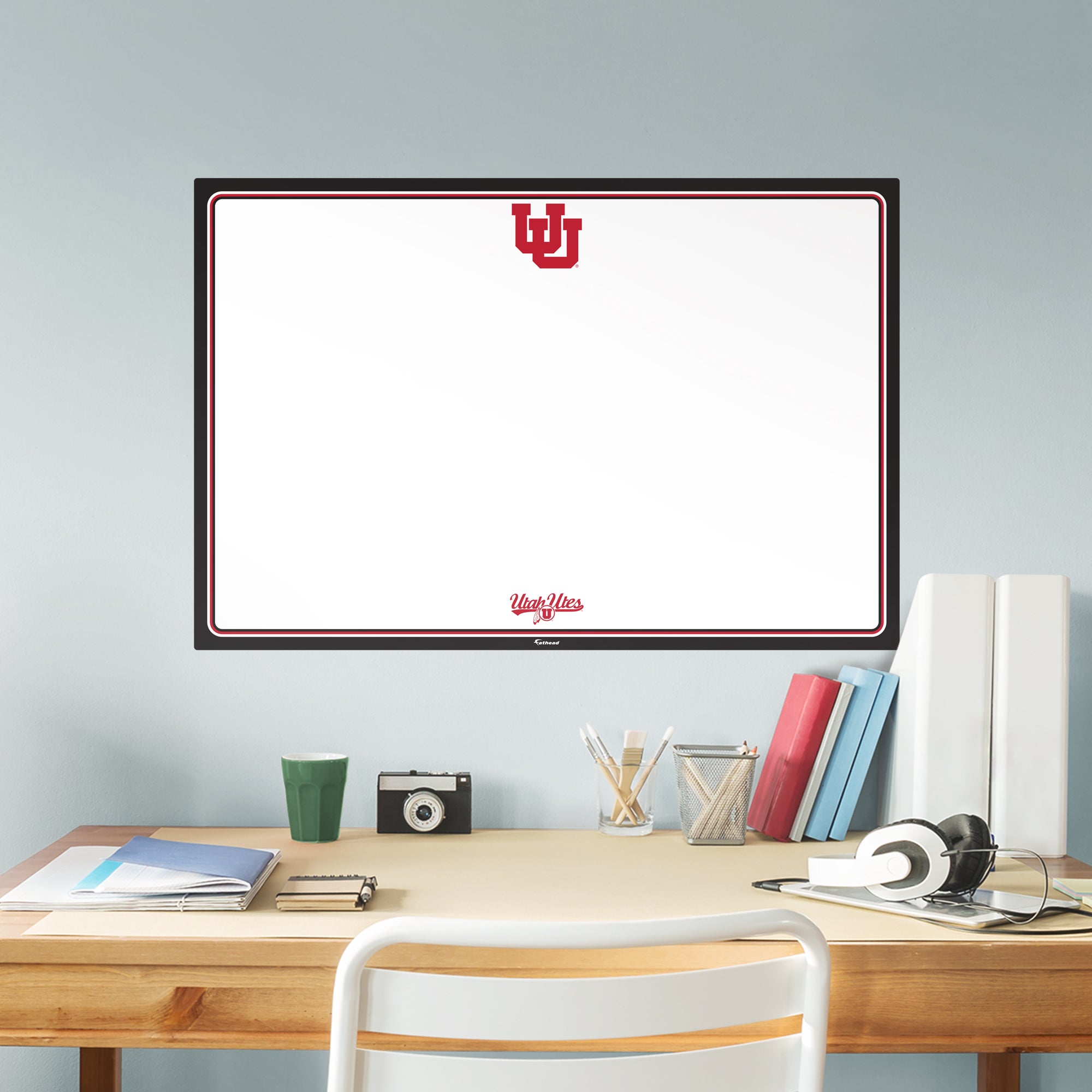 Utah Utes: Dry Erase Whiteboard - X-Large Officially Licensed NCAA Removable Wall Decal XL by Fathead | Vinyl