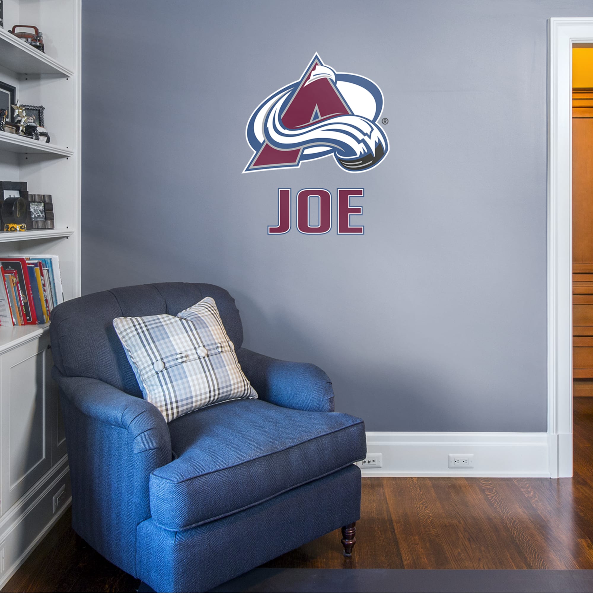 Colorado Avalanche: Stacked Personalized Name - Officially Licensed NHL Transfer Decal in Burgundy (39.5"W x 52"H) by Fathead |
