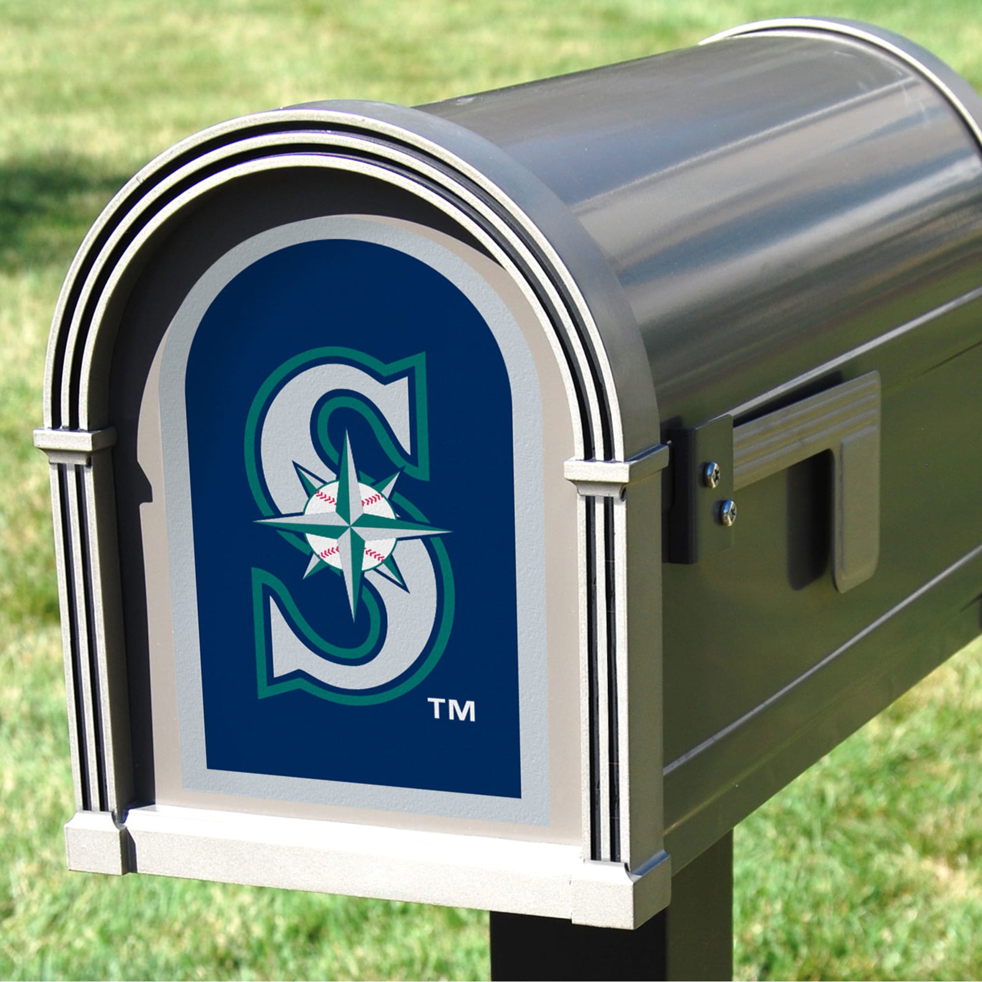 Seattle Mariners: Mailbox Logo - Officially Licensed MLB Outdoor Graphic 5.0"W x 8.0"H by Fathead | Wood/Aluminum