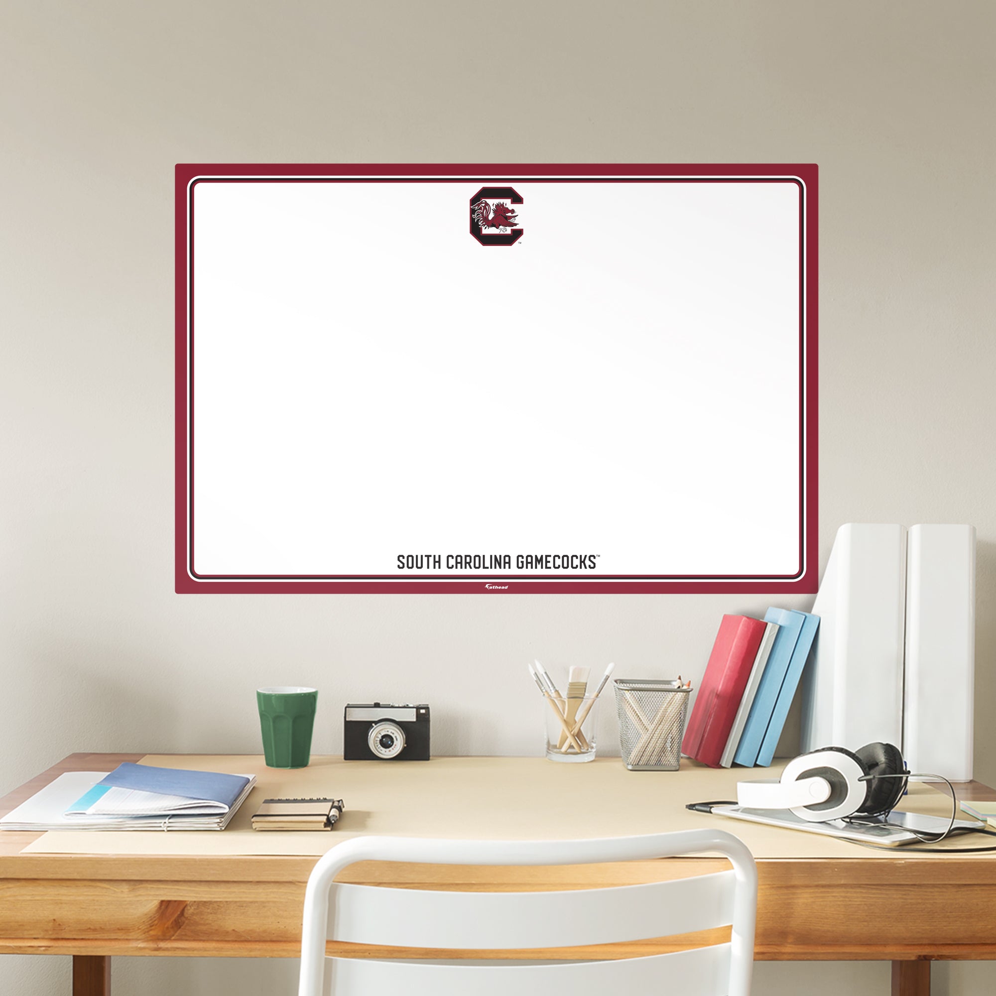 South Carolina Gamecocks: Dry Erase Whiteboard - X-Large Officially Licensed NCAA Removable Wall Decal XL by Fathead | Vinyl