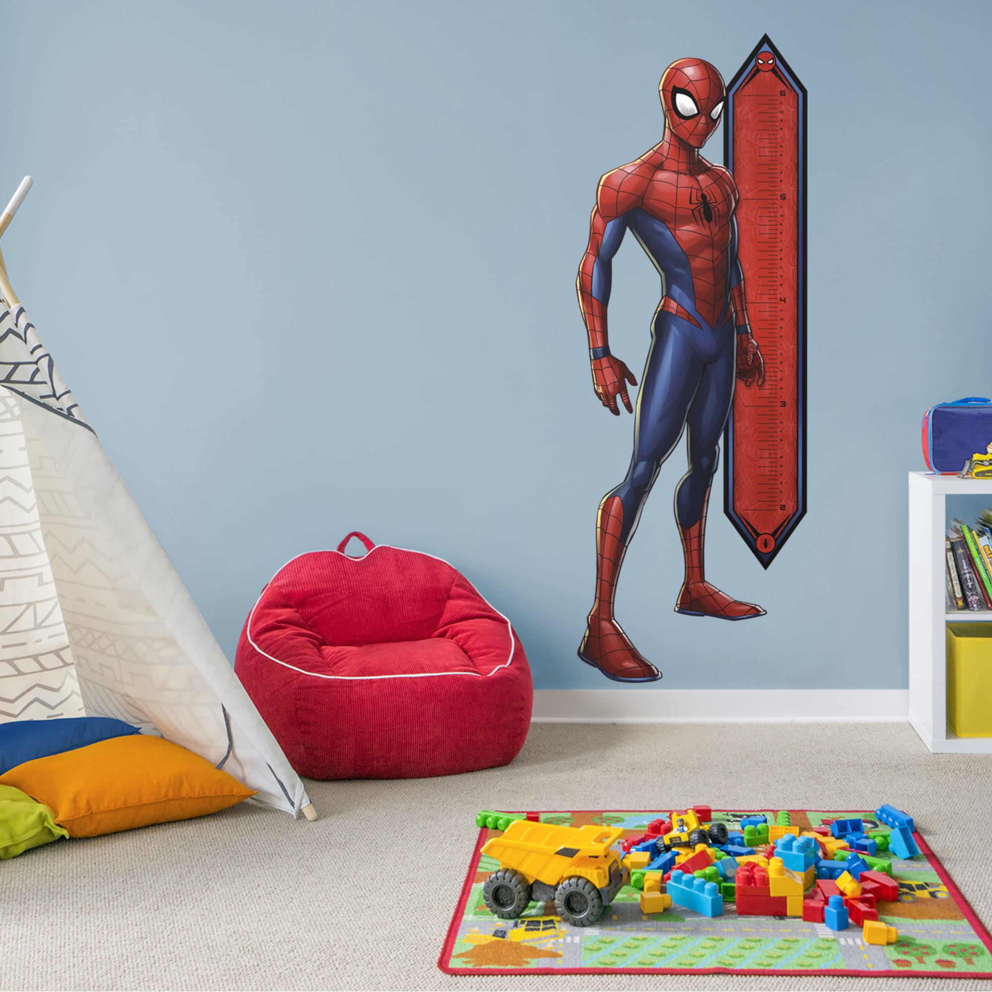 Spider-Man: Growth Chart - Officially Licensed Removable Wall Decal 27.0"W x 75.0"H by Fathead | Vinyl