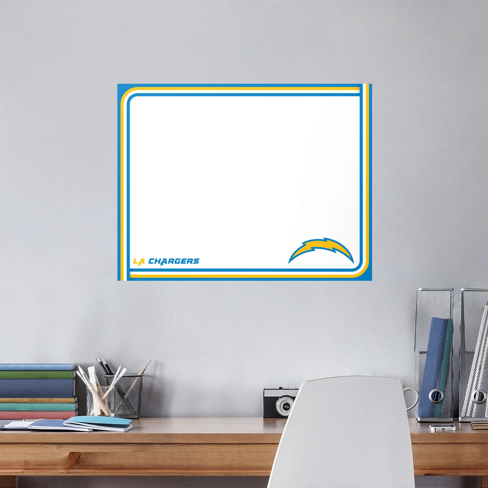 Los Angeles Chargers: Dry Erase Whiteboard - Officially Licensed NFL Removable Wall Decal XL by Fathead | Vinyl