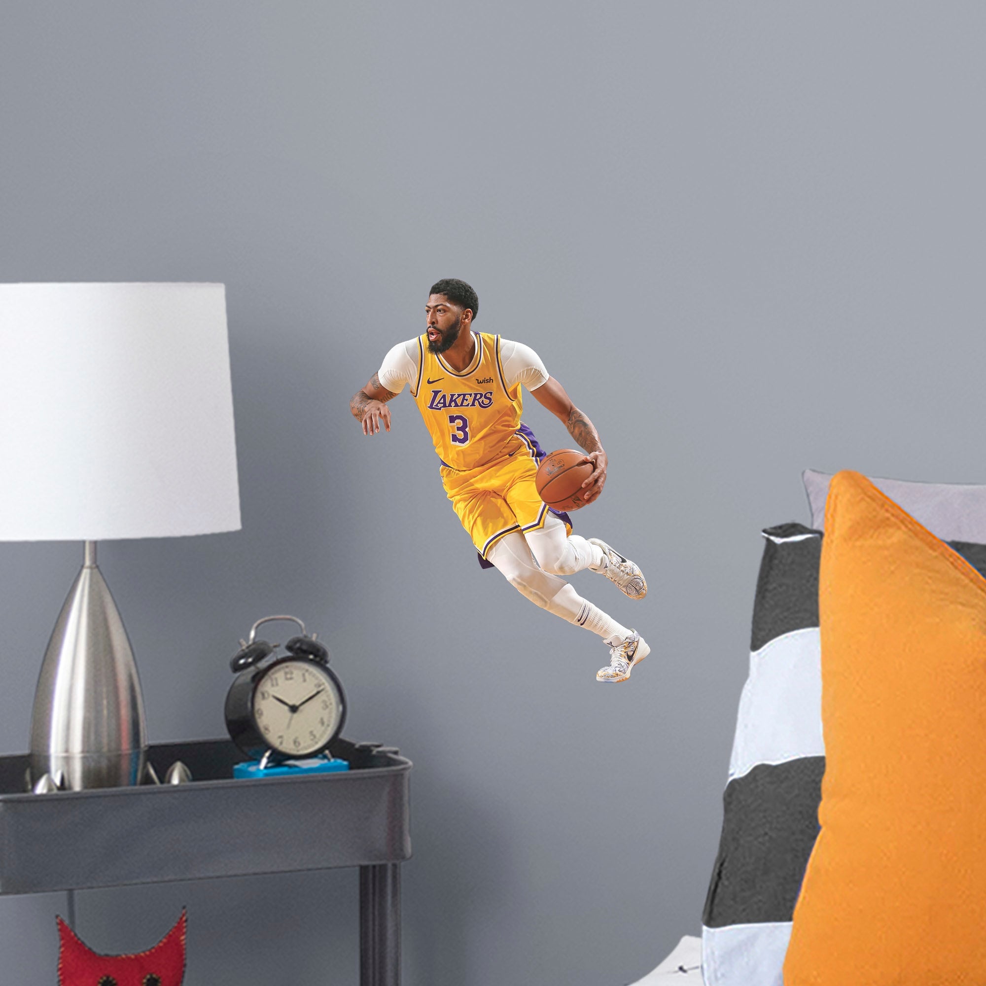 Anthony Davis for Los Angeles Lakers: Icon Jersey - Officially Licensed NBA Removable Wall Decal Large by Fathead | Vinyl