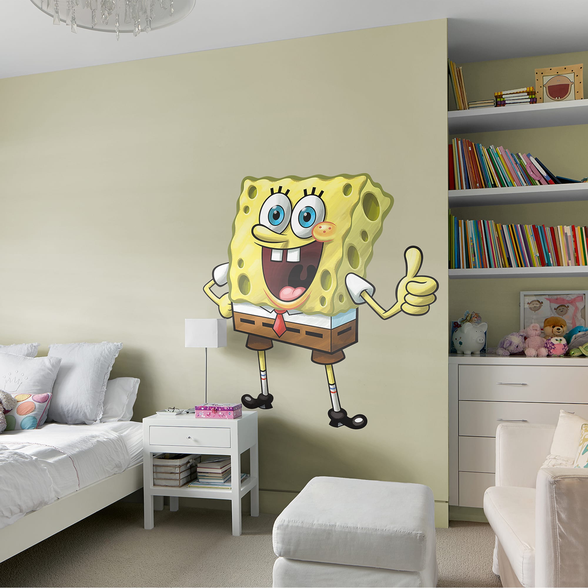 SpongeBob SquarePants - Officially Licensed Removable Wall Decal 46.0"W x 51.0"H by Fathead | Vinyl