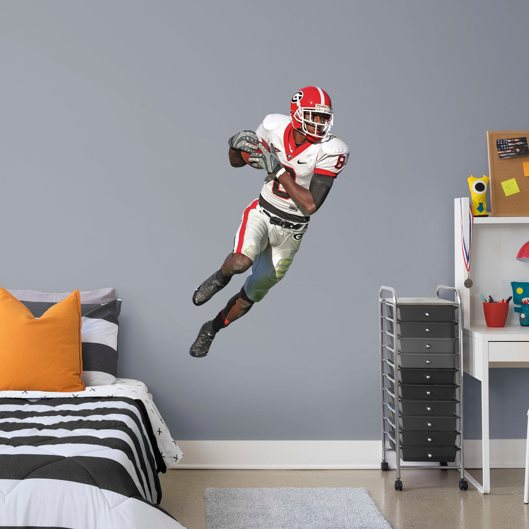A.J. Green for Georgia Bulldogs: Georgia - Officially Licensed Removable Wall Decal Giant Athlete + 2 Decals (30"W x 51"H) by Fa