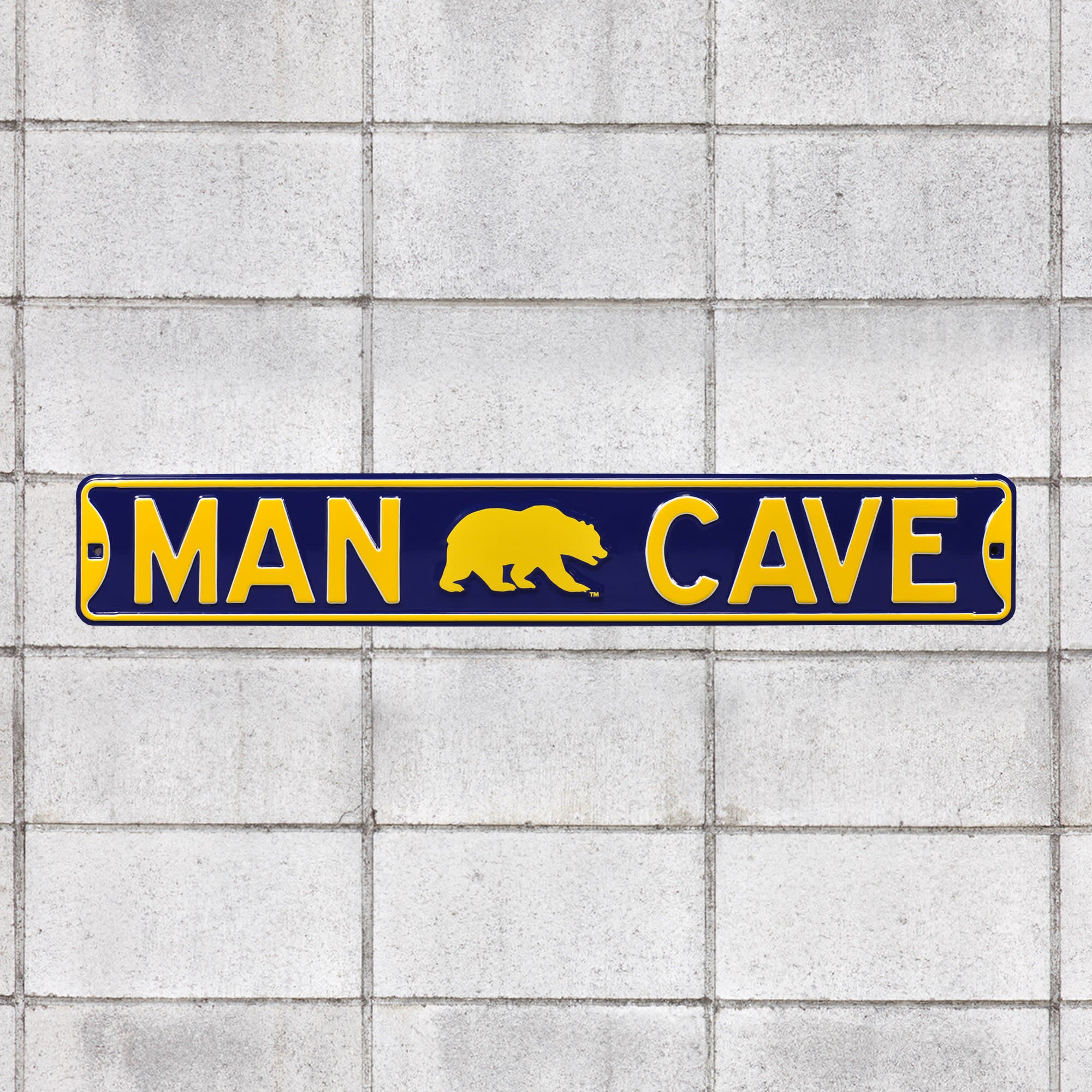 Cal State Golden Bears for California Golden Bears: Man Cave - Officially Licensed Metal Street Sign 36.0"W x 6.0"H by Fathead |