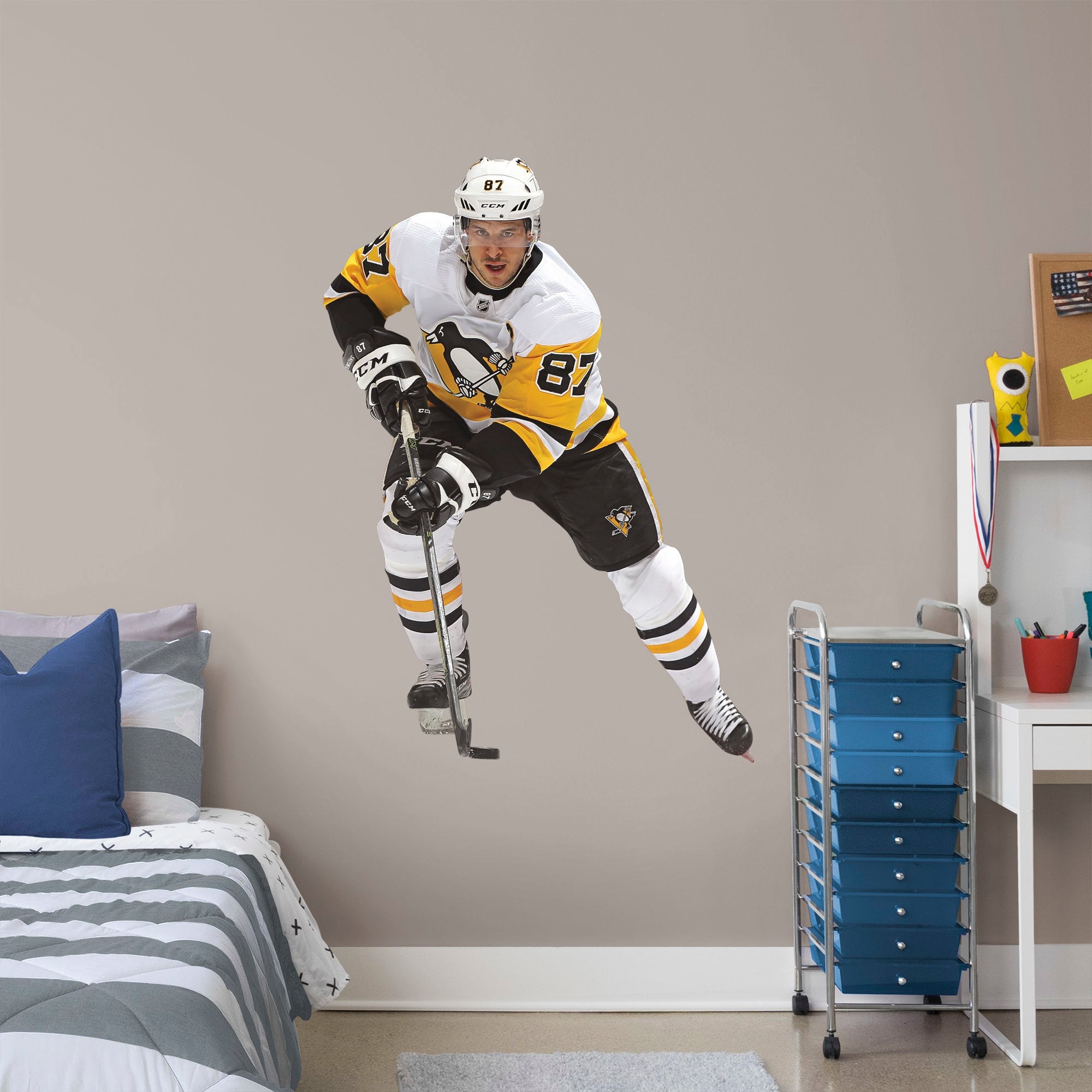 Sidney Crosby for Pittsburgh Penguins - Officially Licensed NHL Removable Wall Decal Giant Athlete + 2 Decals (36"W x 50"H) by F