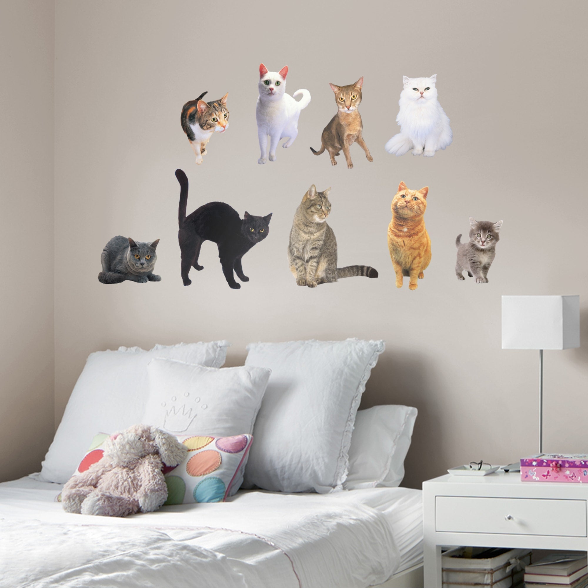 Cats Collection - Removable Vinyl Decals 26.0"W x 39.5"H by Fathead