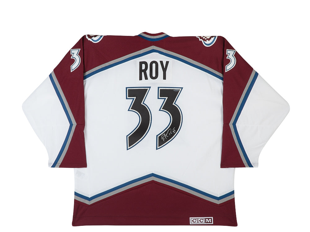 Patrick Roy White Authentic Ccm Avalanche Jersey Heroes Of Hockey Autograph by Fathead