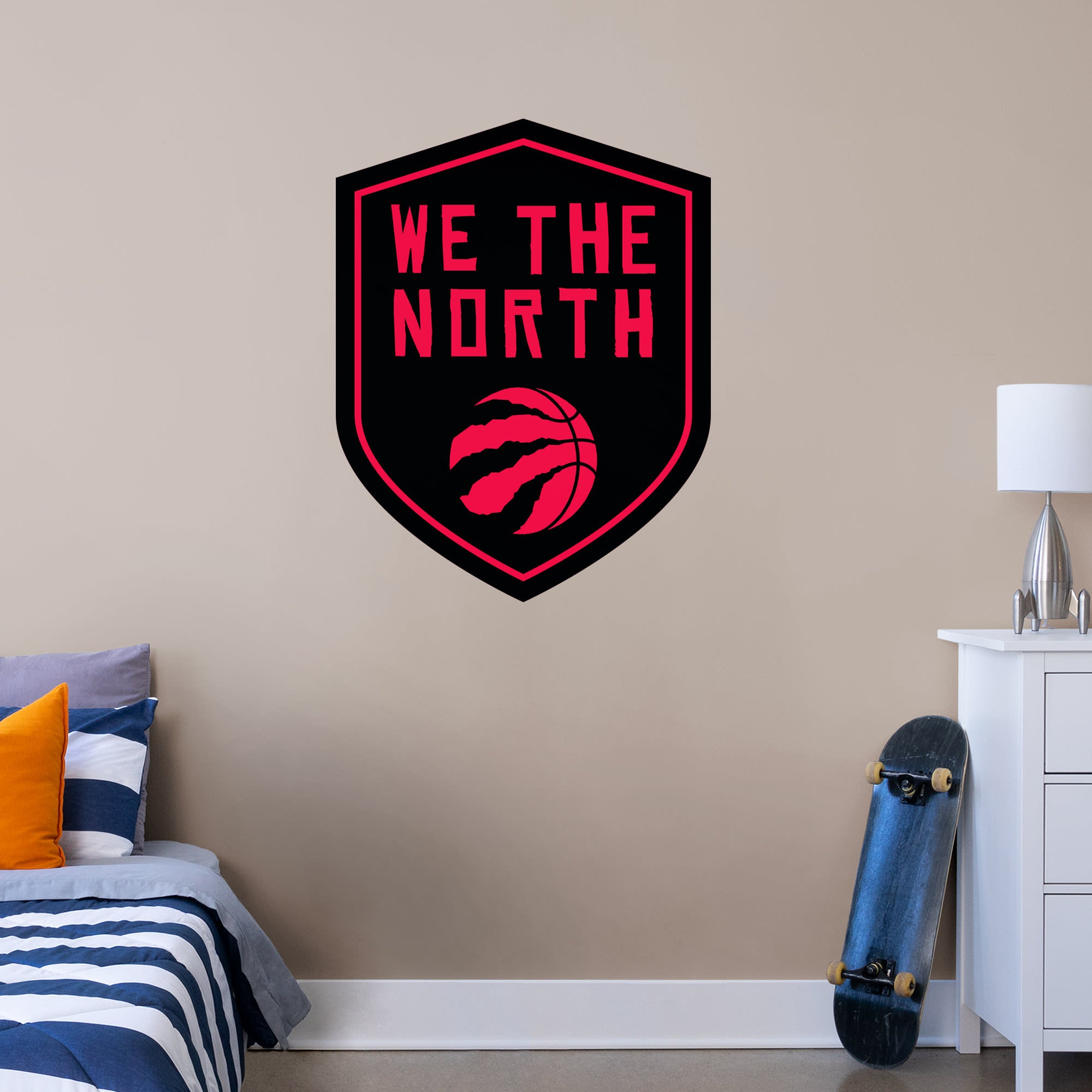 Toronto Raptors: We The North Logo - Officially Licensed NBA Removable Wall Decal Giant Logo (36"W x 46.5"H) by Fathead | Viny