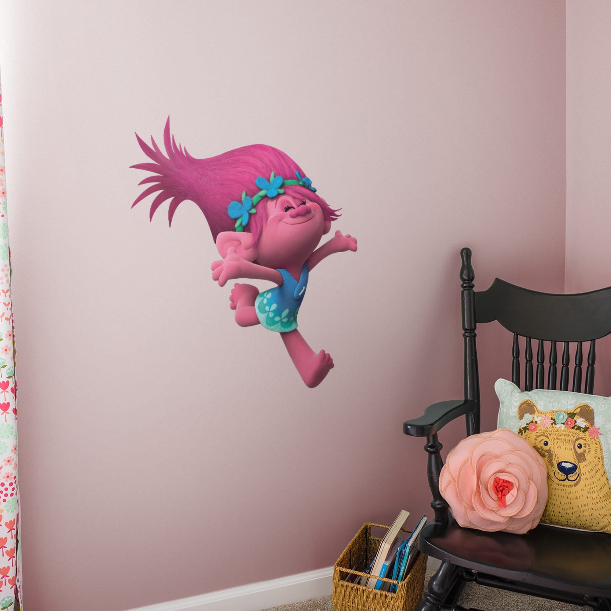 POPPY: TROLLS MOVIE - OFFICIALLY LICENSED REMOVABLE Wall DECAL 34.0"W x 33.0"H by Fathead | Vinyl