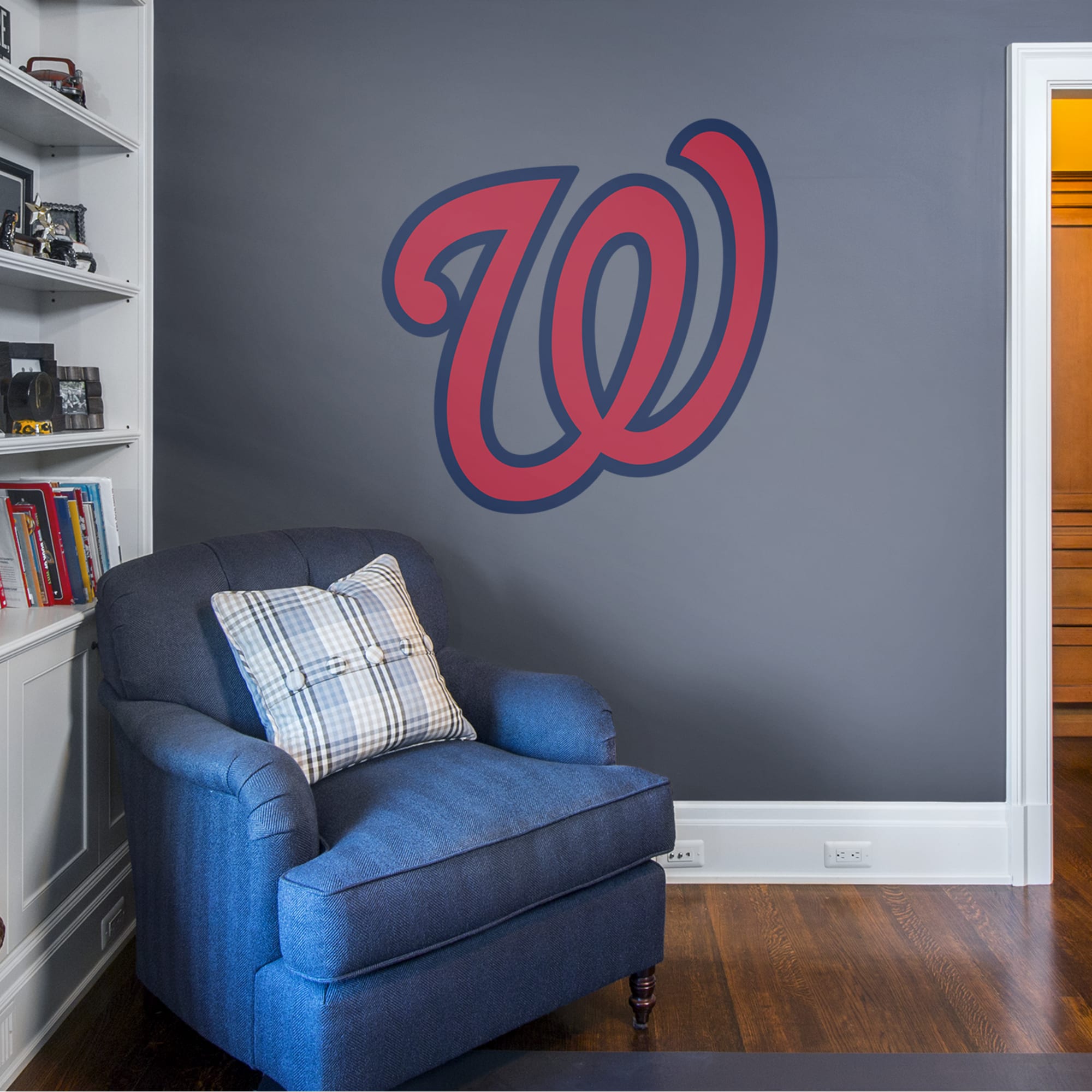 Washington Nationals: "W" Logo - Officially Licensed MLB Removable Wall Decal 45.0"W x 45.0"H by Fathead | Vinyl
