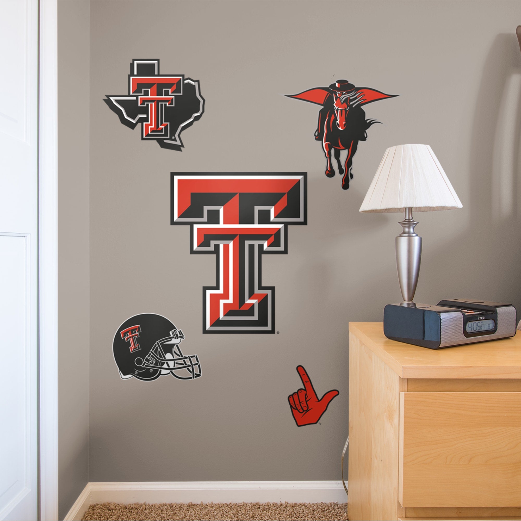 Texas Tech Red Raiders: Logo Assortment - Officially Licensed Removable Wall Decals 26.0"W x 39.0"H by Fathead | Vinyl