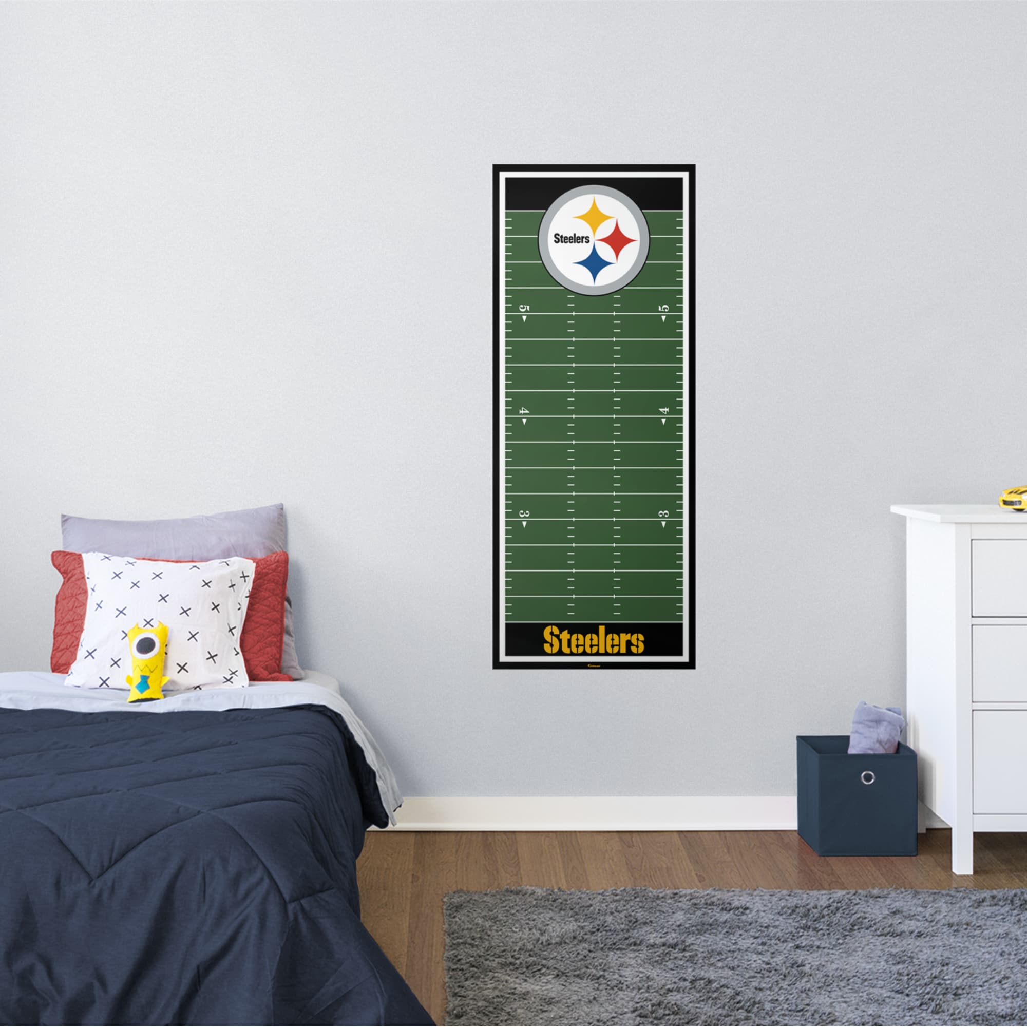 Pittsburgh Steelers: Growth Chart - Officially Licensed NFL Removable Wall Graphic 24.0"W x 59.0"H by Fathead | Vinyl