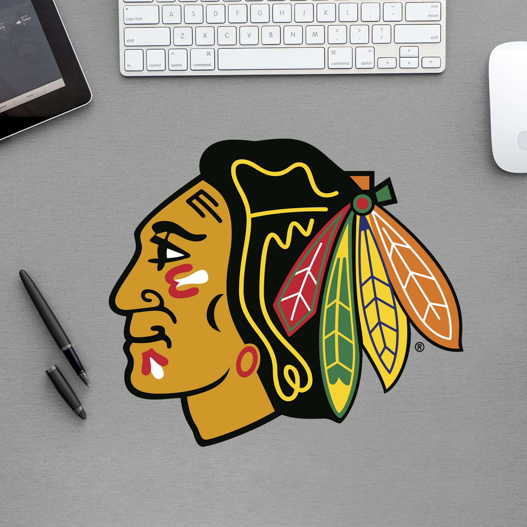 Chicago Blackhawks: Logo - Officially Licensed NHL Removable Wall Decal Large by Fathead | Vinyl